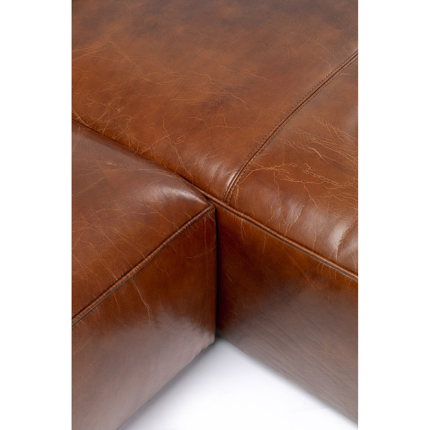 Диван угловой Cubetto Leather Brown 170x270 см KARE 87779