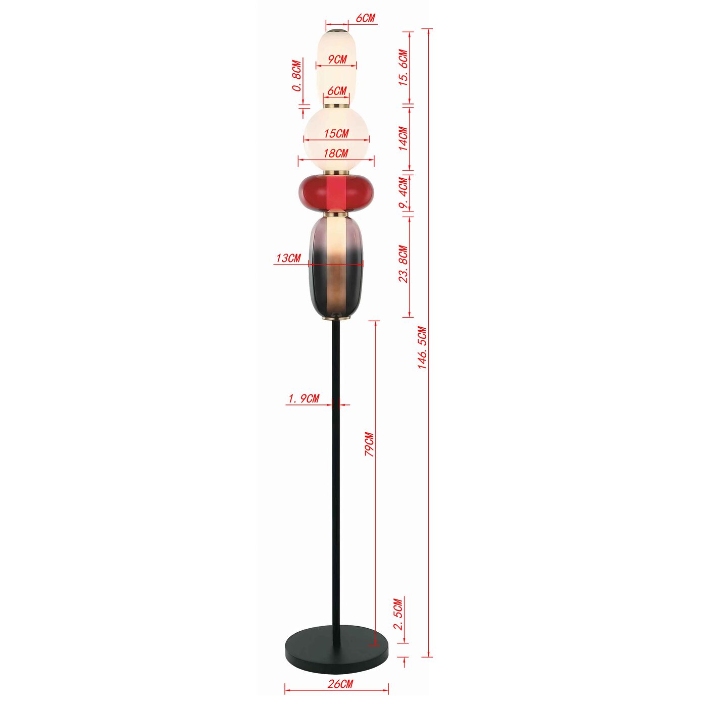 Светильник напольный Sugar 150cm KARE 56914