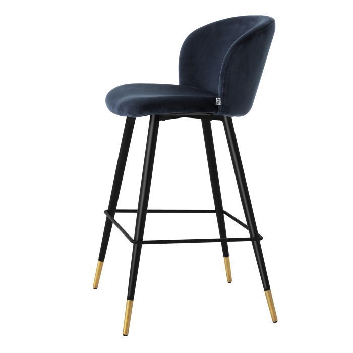 Барный стул Eichholtz Volante savona midnight blue velvet 115734