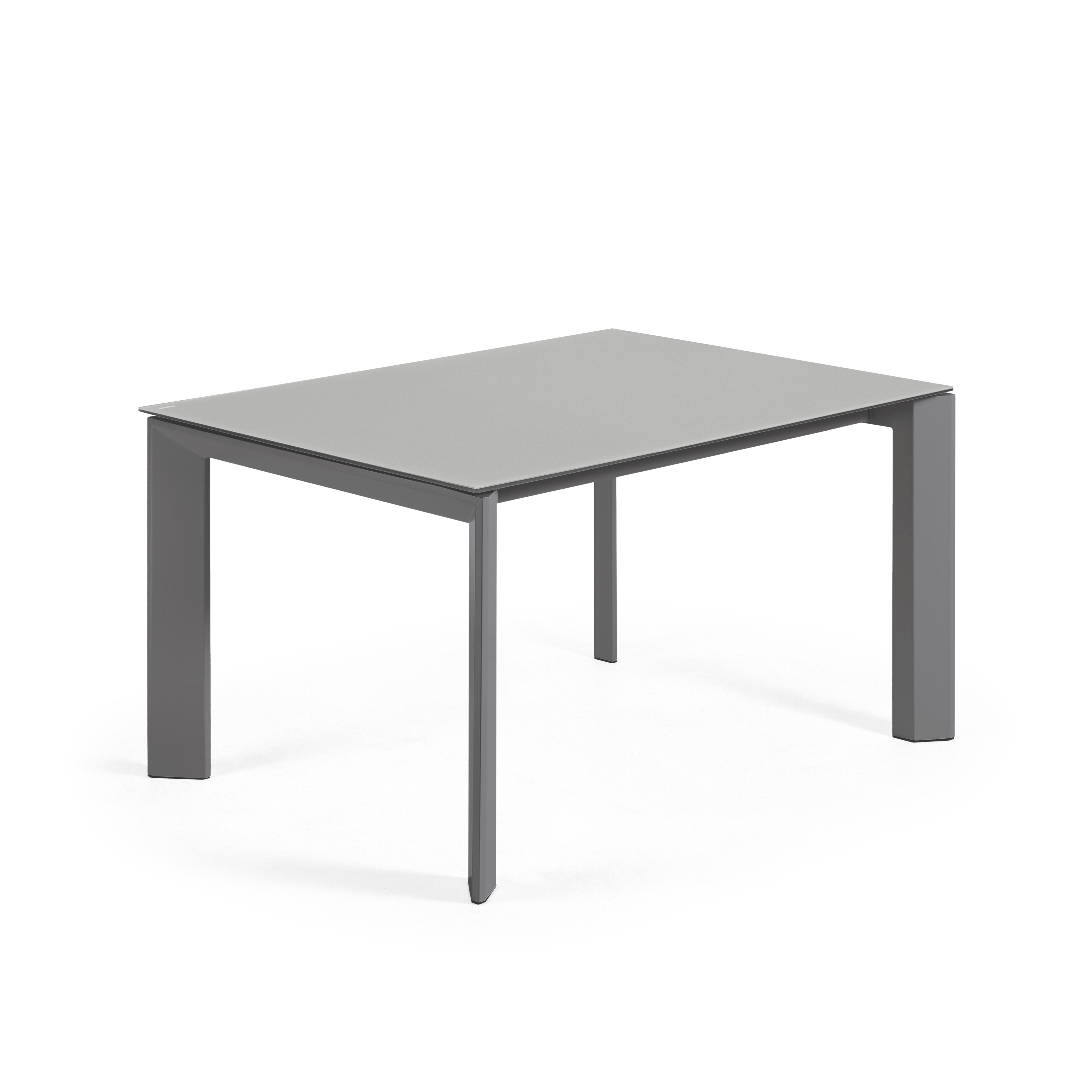 Стол Atta 140 (200) x90 темно-серый, стекло La Forma (ex Julia Grup)