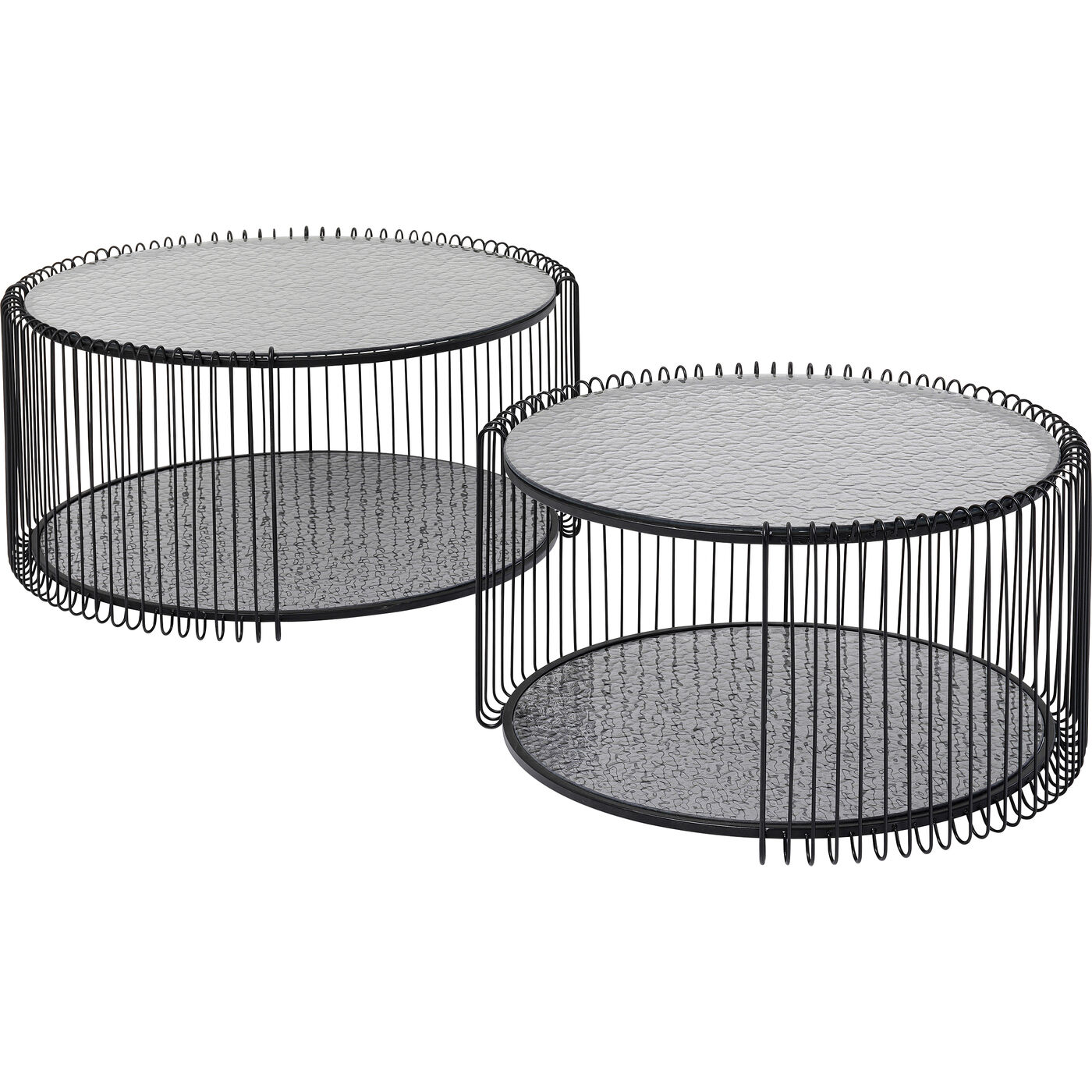 Стол кофейный Wire Double Black Bubble (2 шт.) KARE 87819
