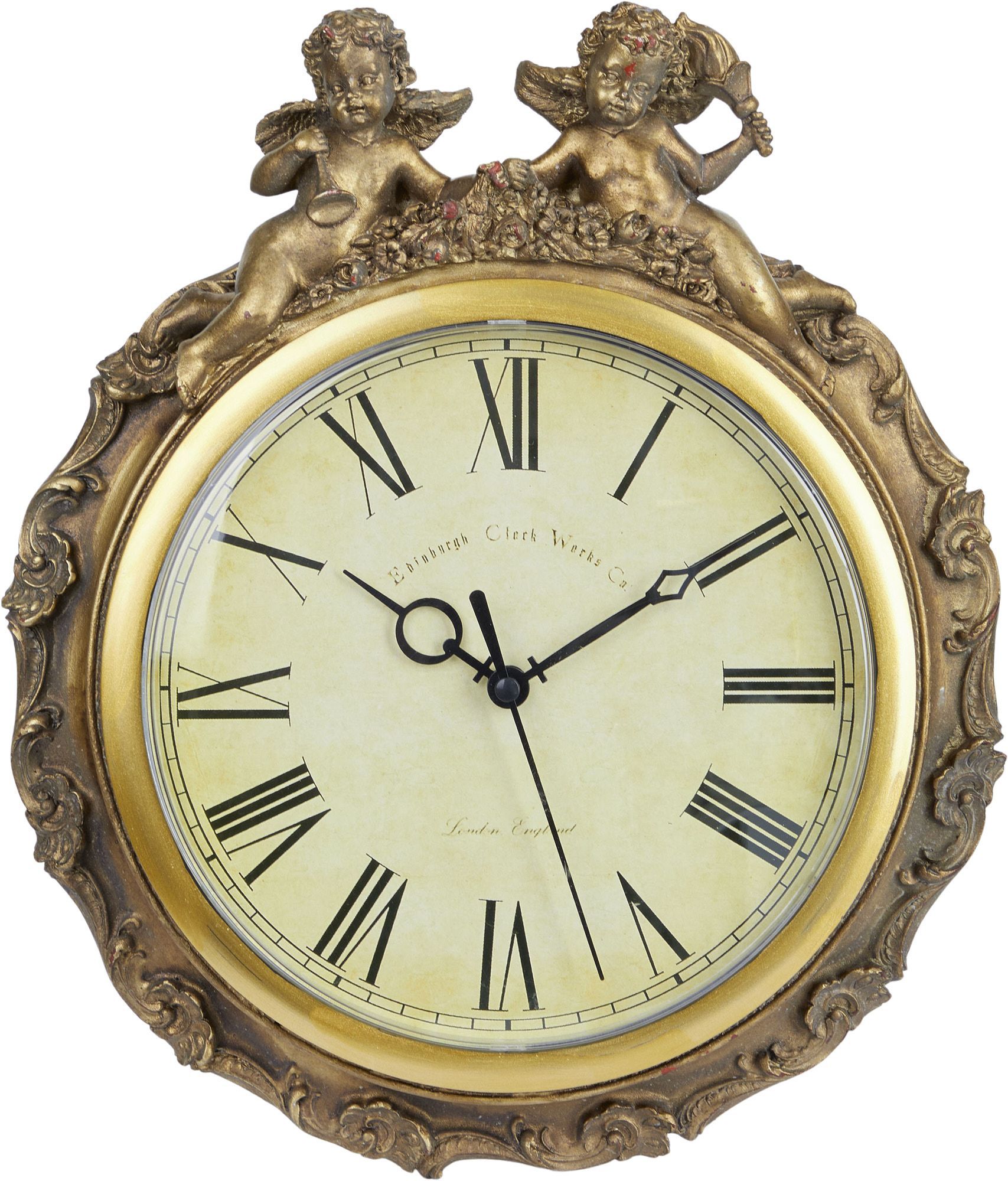 Часы настенные с ангелами, под старину Glasar 28-050