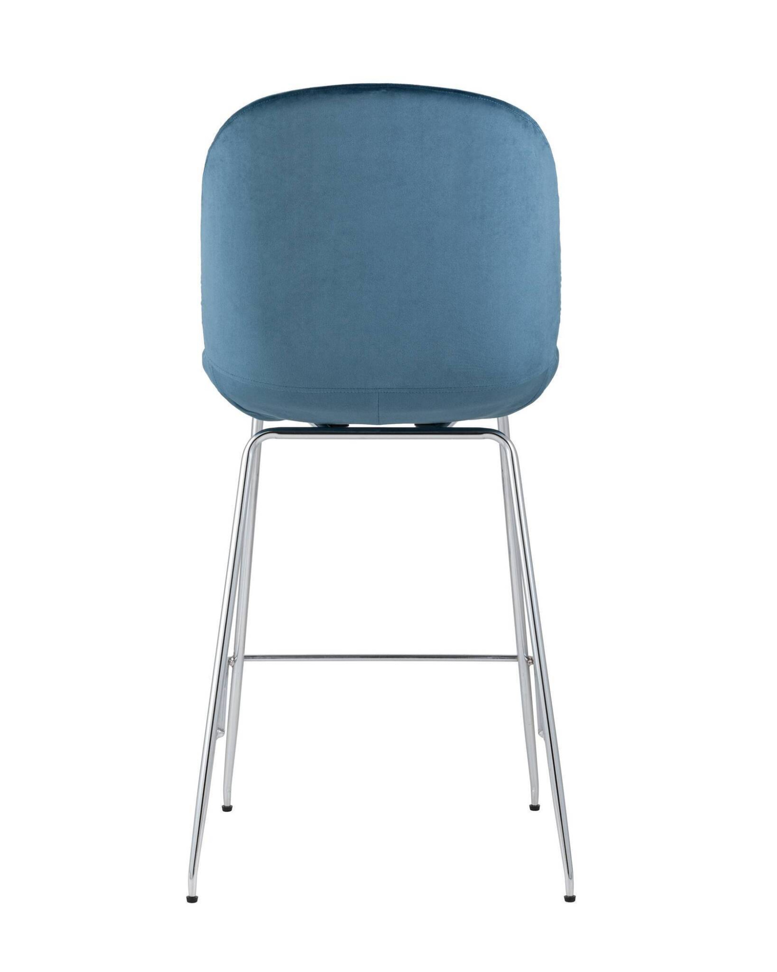 Стул полубарный Beetle со спинкой маренго хромированные ножки Stool Group