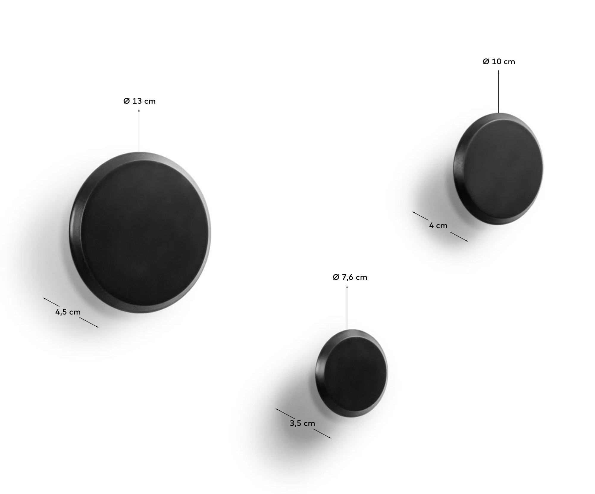 Набор вешалок Nadua черный La Forma (ex Julia Grup)