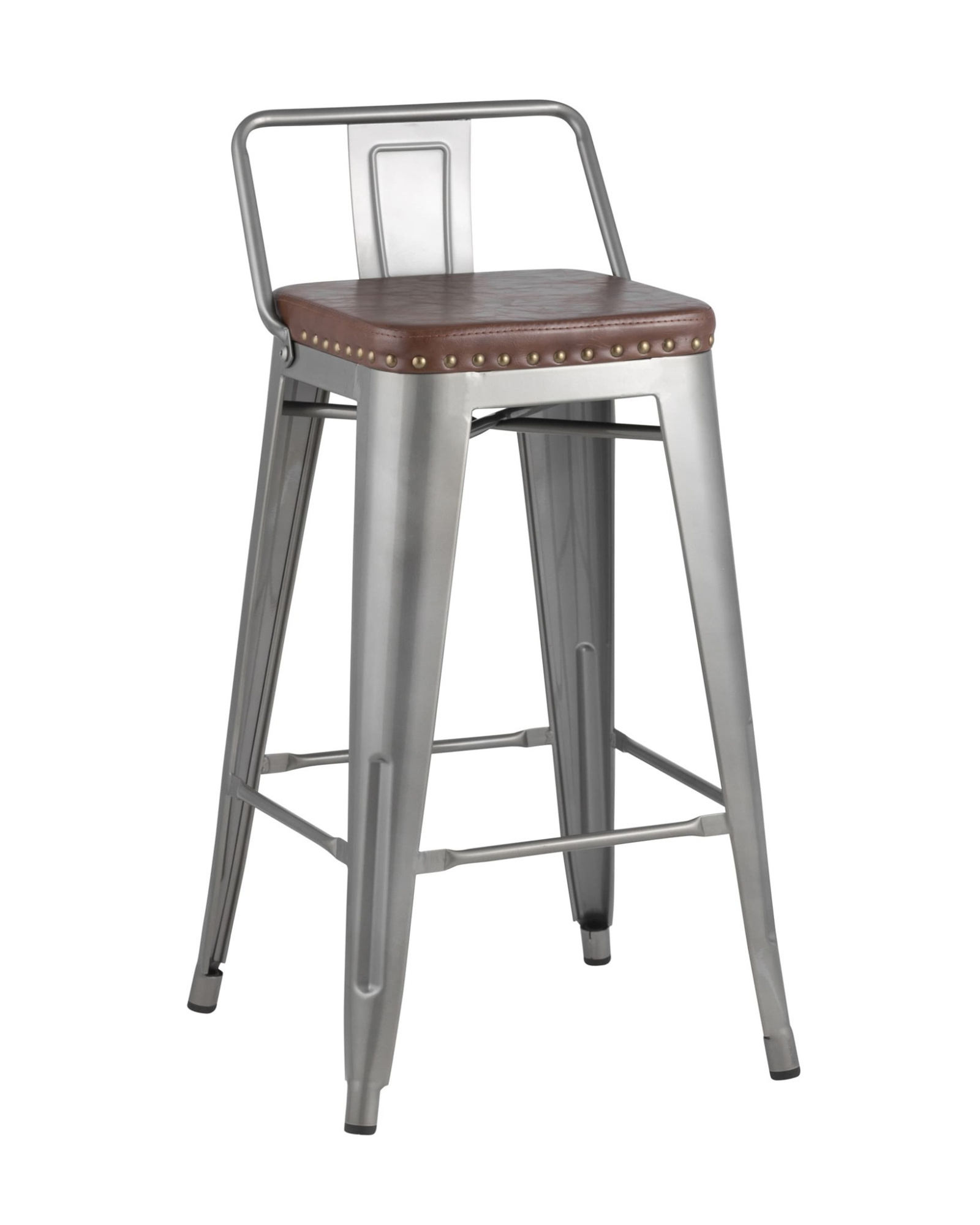 Стул полубарный TOLIX SOFT серебристый Stool Group