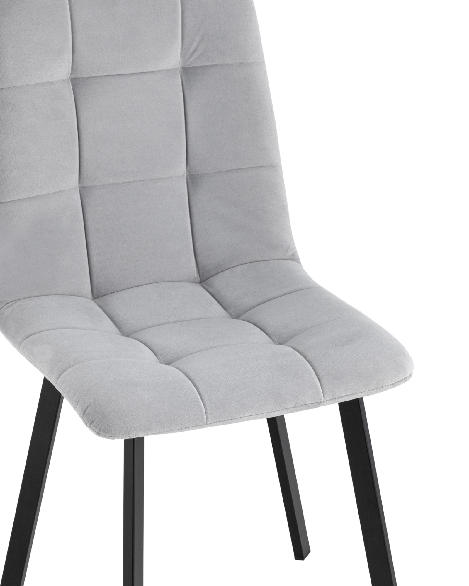 Стул Oliver Square велюр светло-серый Stool Group