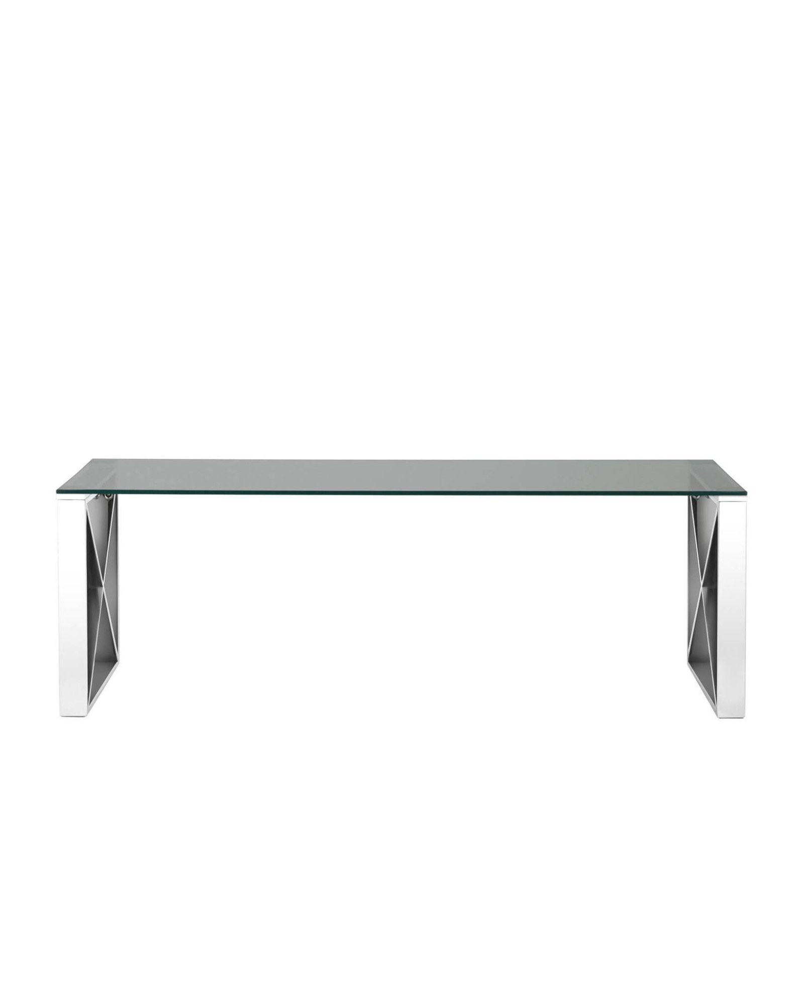 Журнальный стол 120*60 КРОСС серебро Stool Group