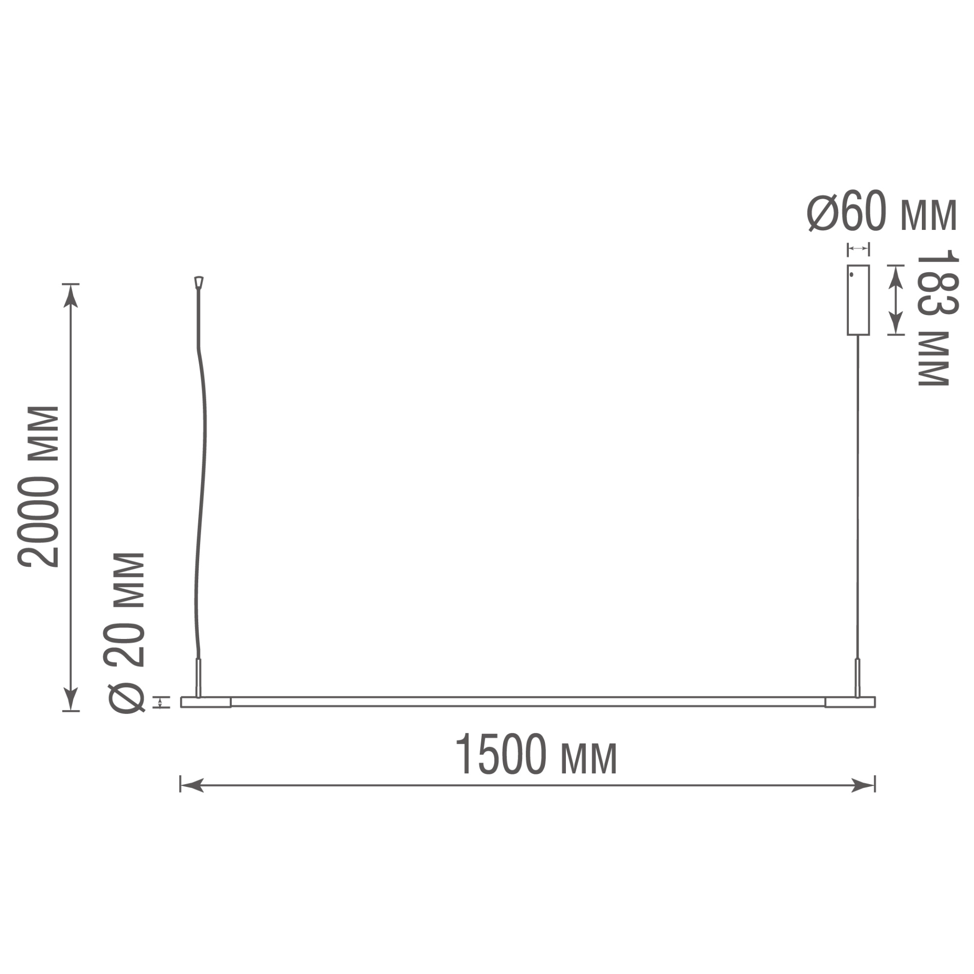 Подвесной  светильник Donolux DL20591S150WW30 Black
