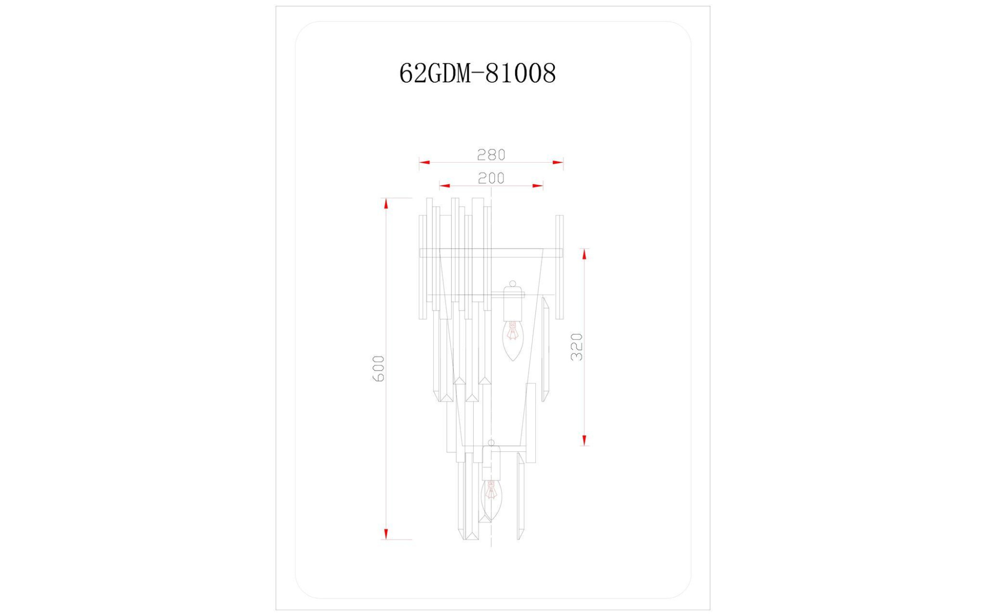 Бра с кристаллами (золото) Garda Decor 62GDM-81008
