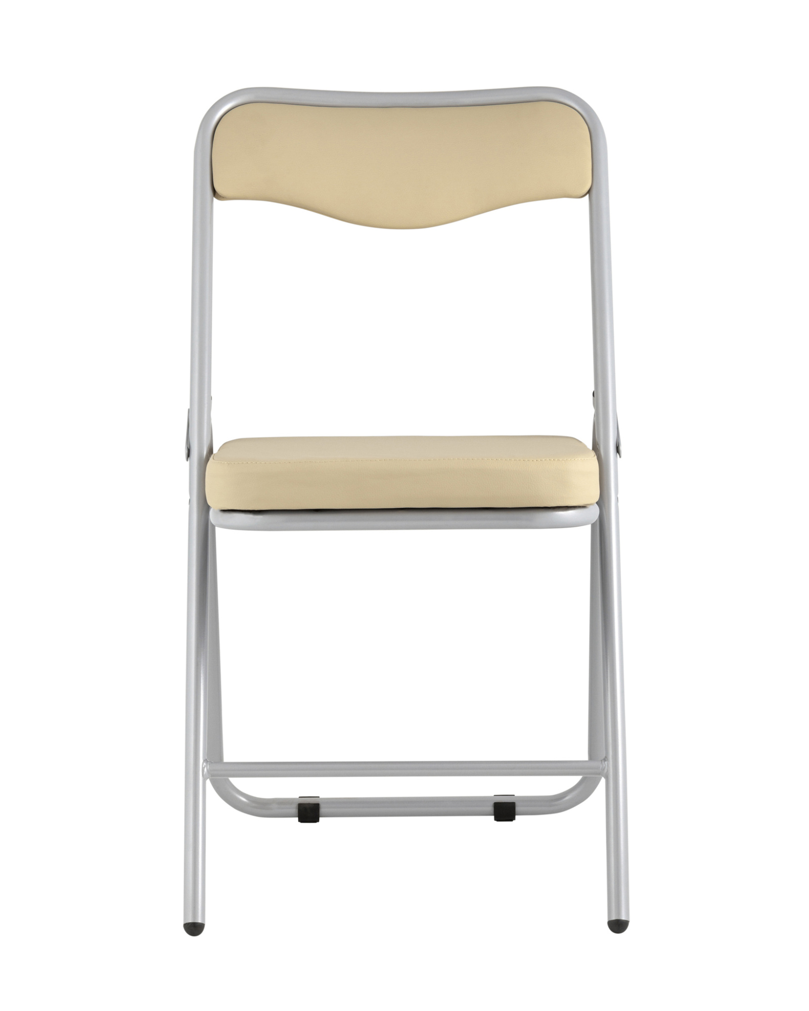 Складной стул Джонни экокожа кремовый каркас металлик Stool Group
