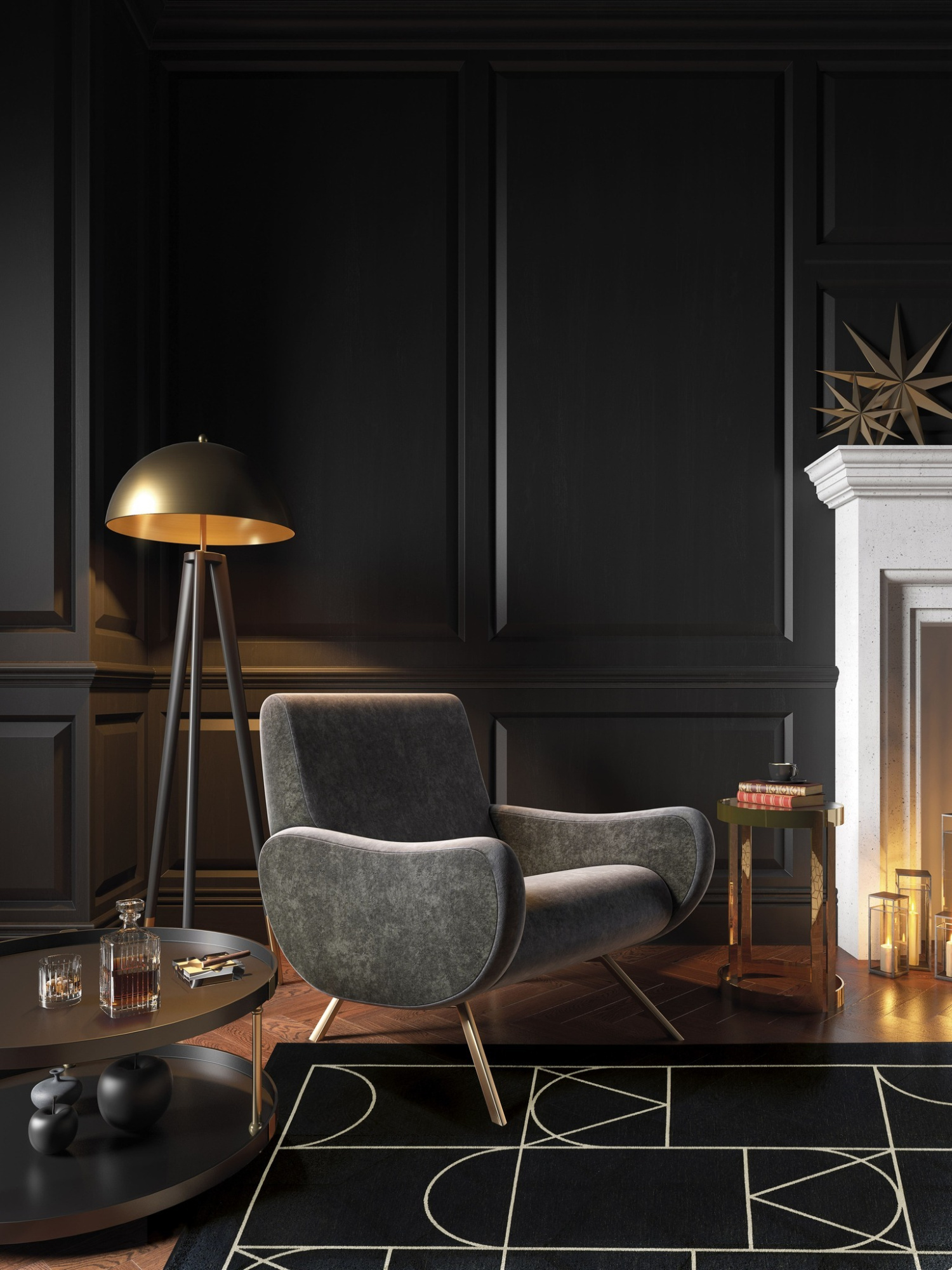 Ковер Carpet Decor SIGNET Black C1280