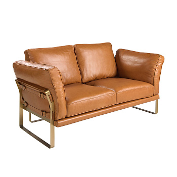 2-местный диван из кожи цвета Camel 6229 Angel Cerda