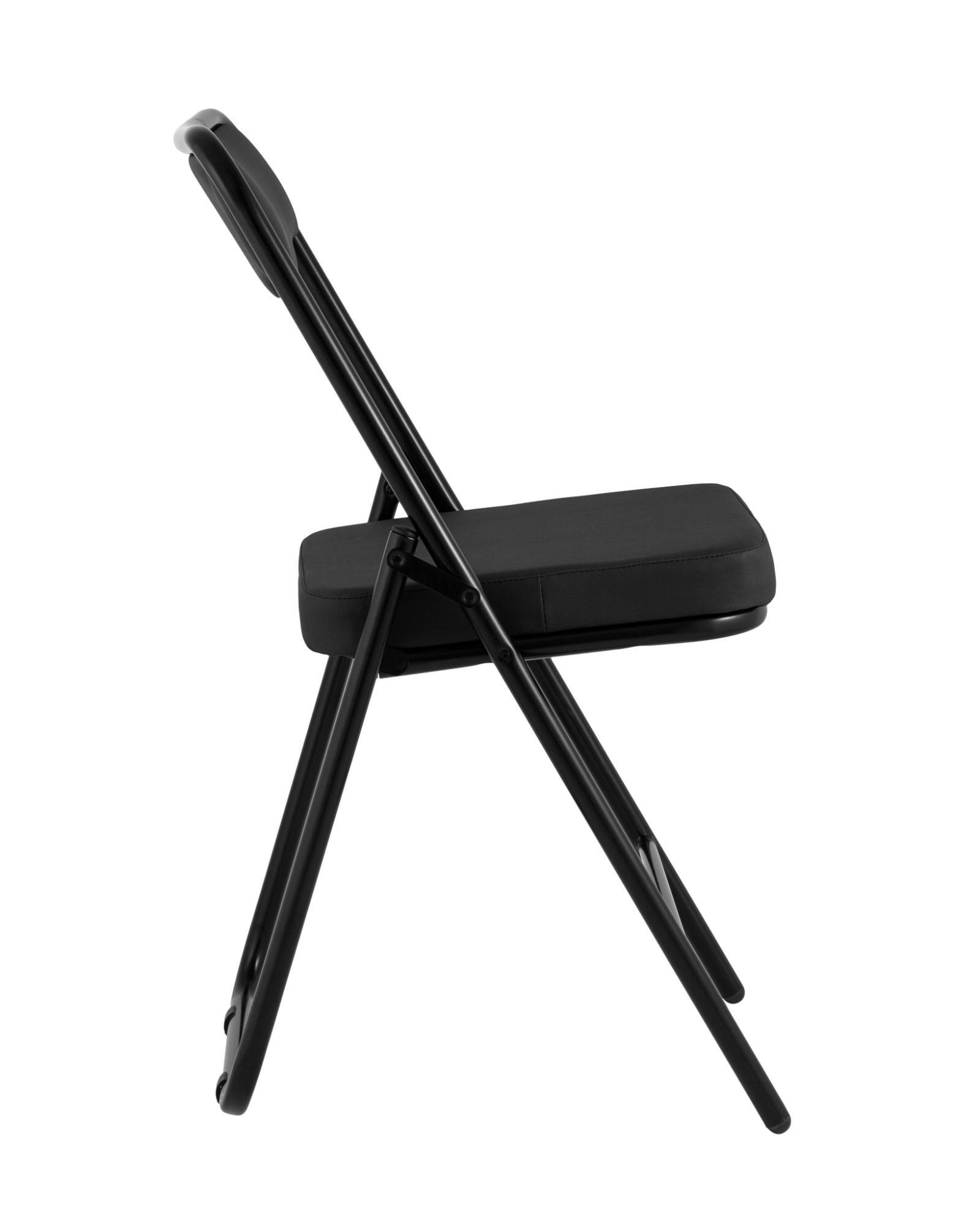 Складной стул Джонни экокожа черный каркас черный матовый Stool Group