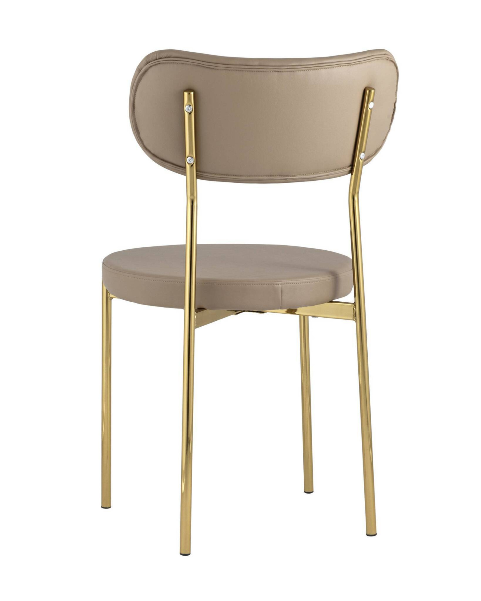Стул Барбара экокожа бежевая золотые ножки Stool Group