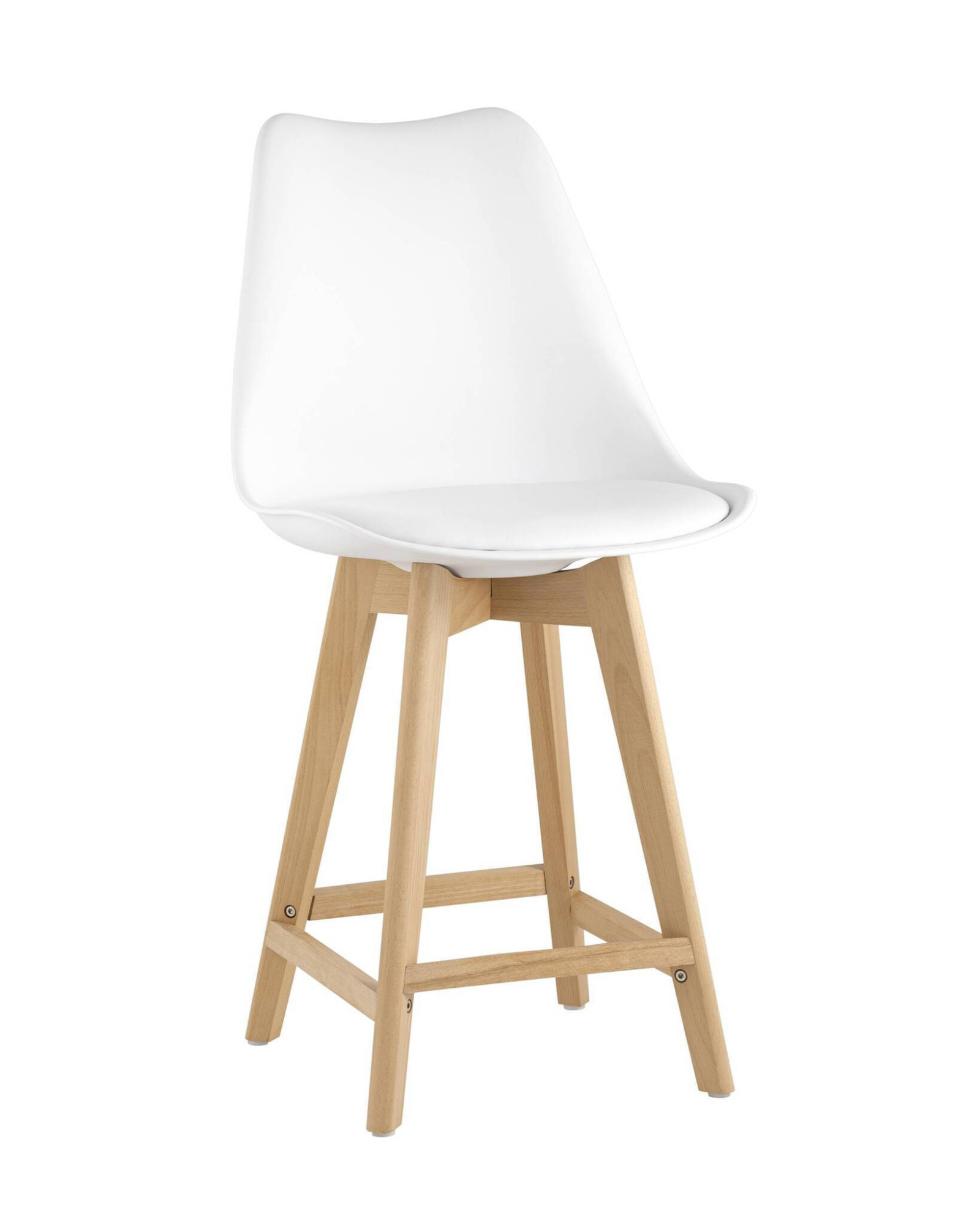 Стул полубарный FRANKFURT белый Stool Group