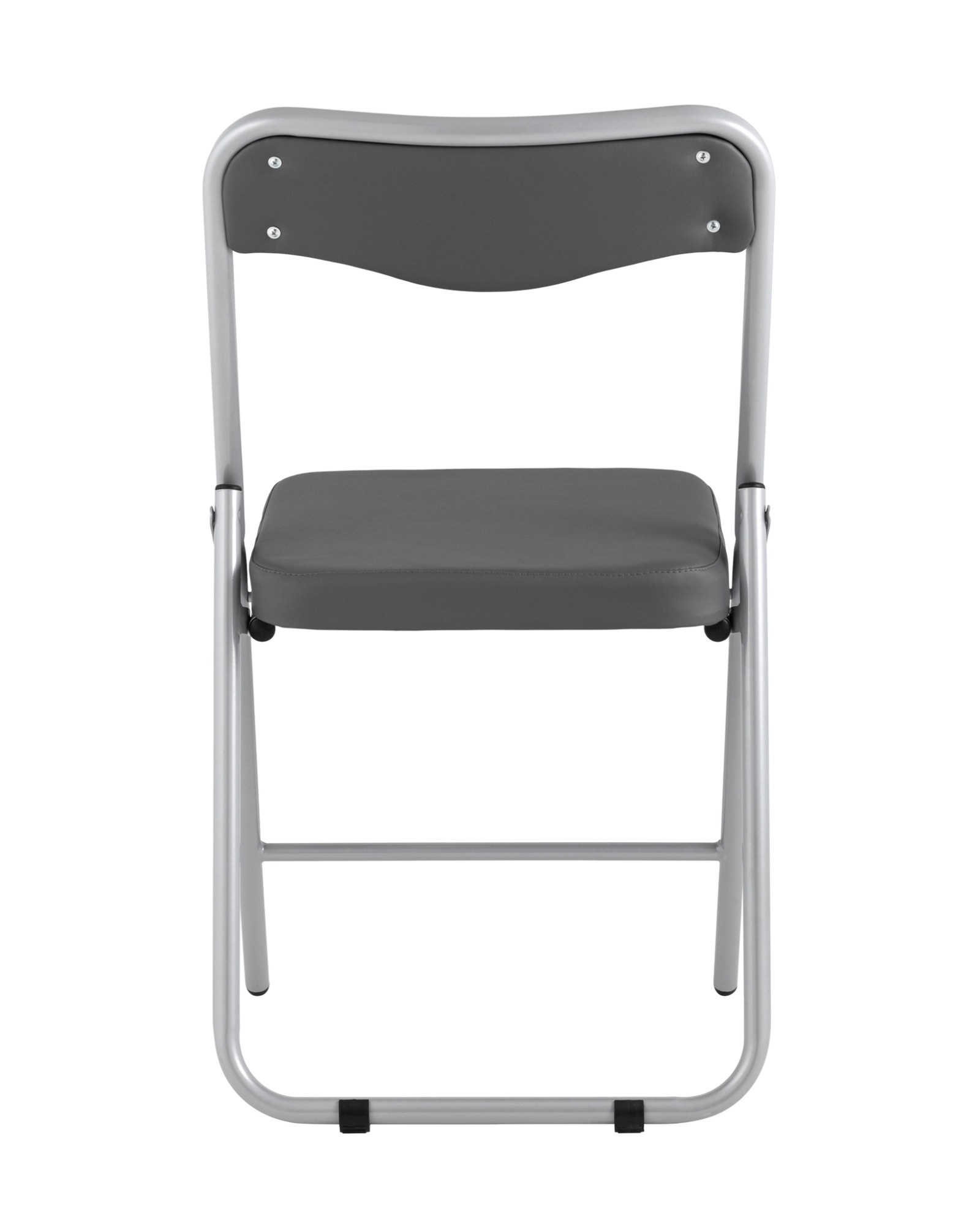 Складной стул Джонни экокожа серый каркас металлик Stool Group