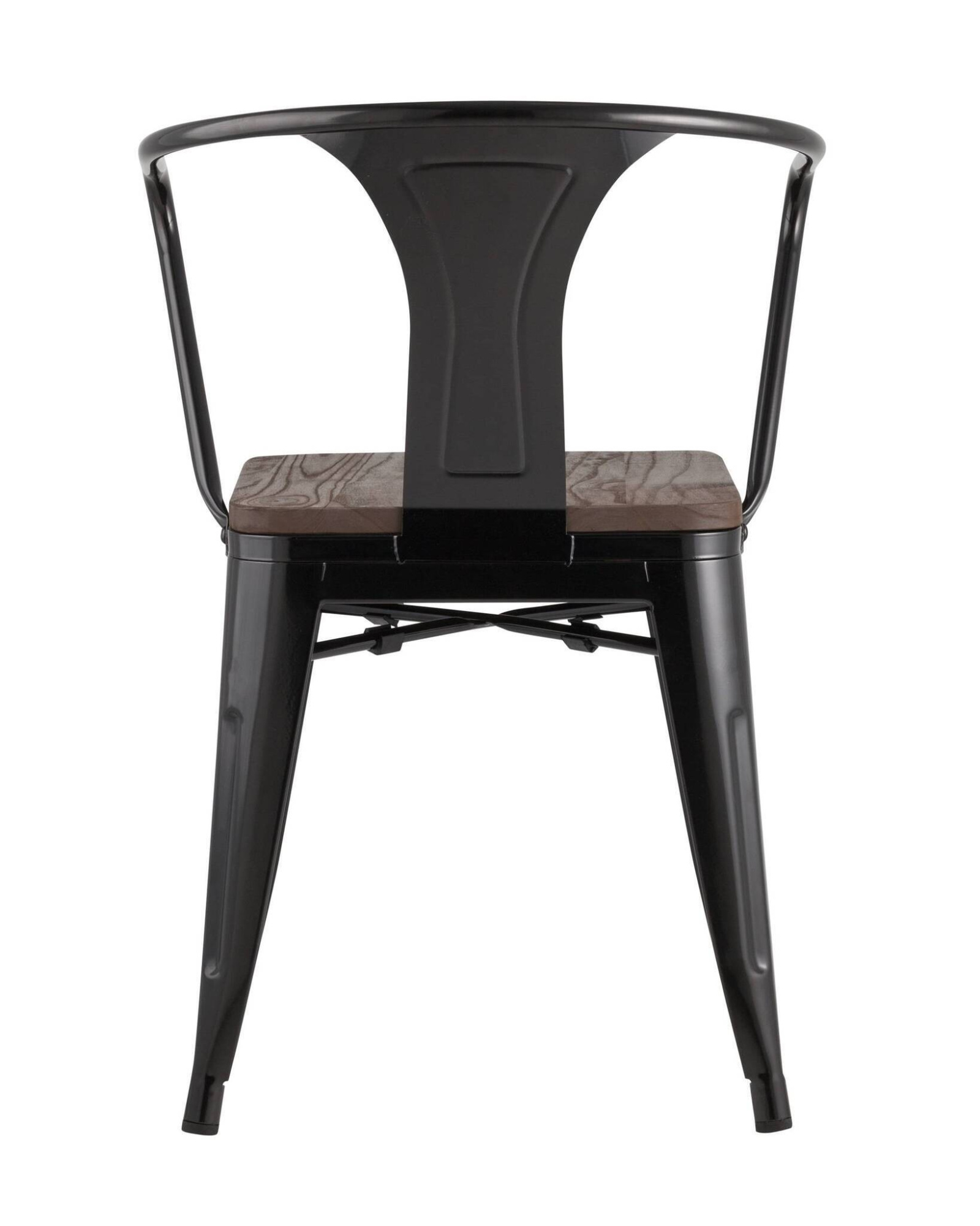 Стул TOLIX ARM WOOD с подлокотниками черный Stool Group