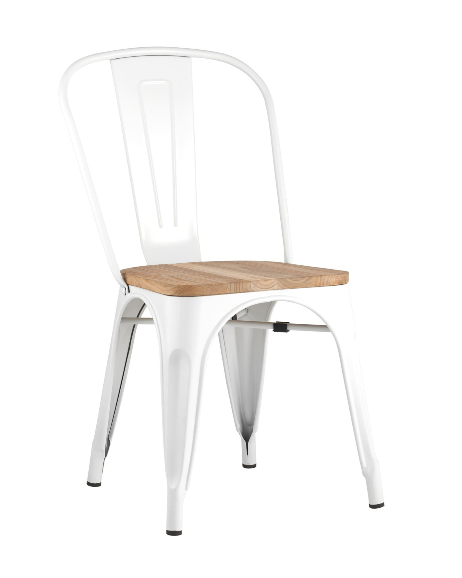 Стул TOLIX WOOD белый глянцевый Stool Group