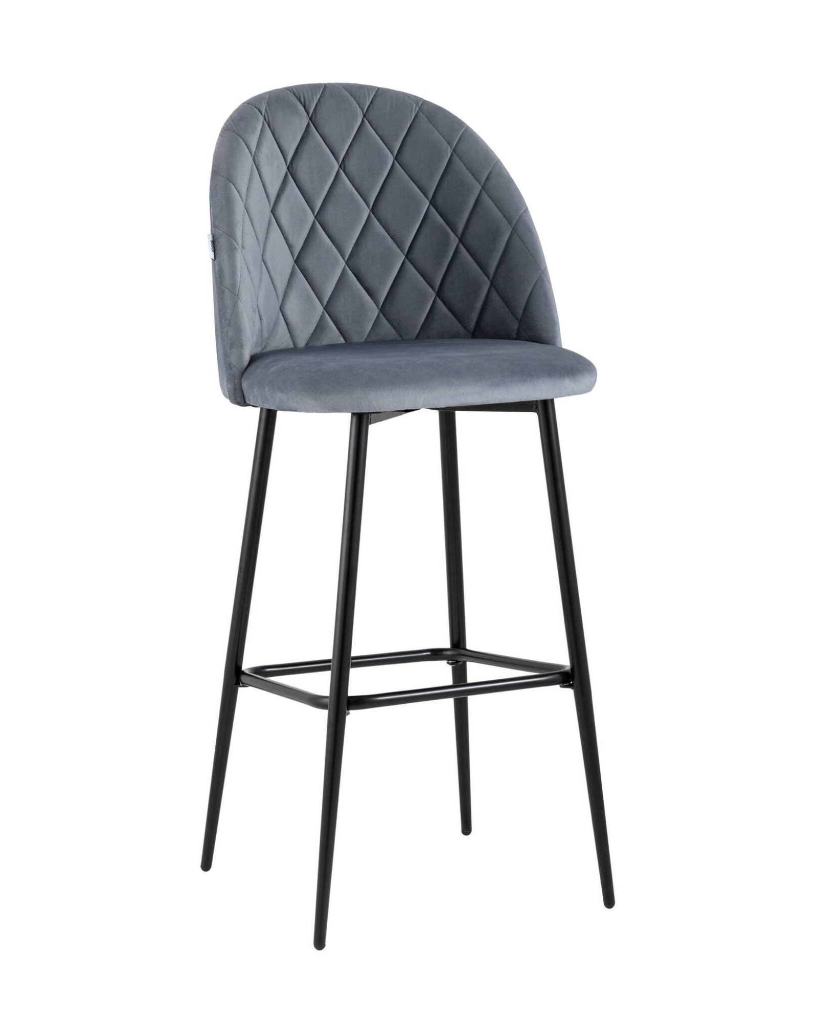 Стул барный Марсель велюр серый Stool Group