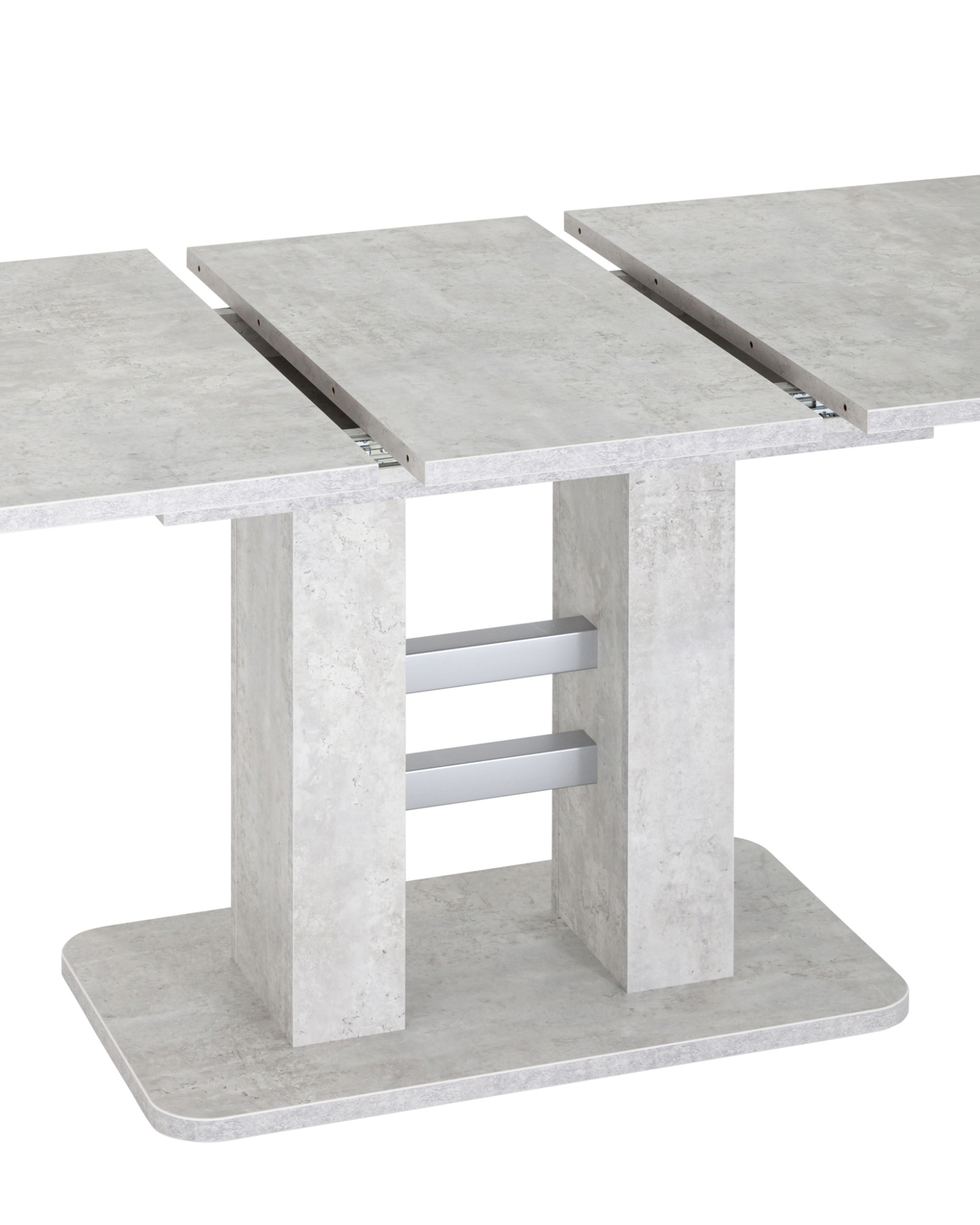 Стол Elephant раскладной 120-160*80 бетон/алюминий Stool Group