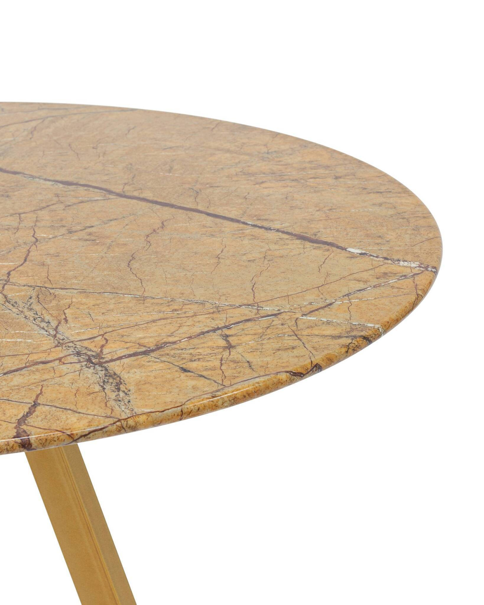 Стол обеденный Хьюстон D100 охра стеклянный Stool Group