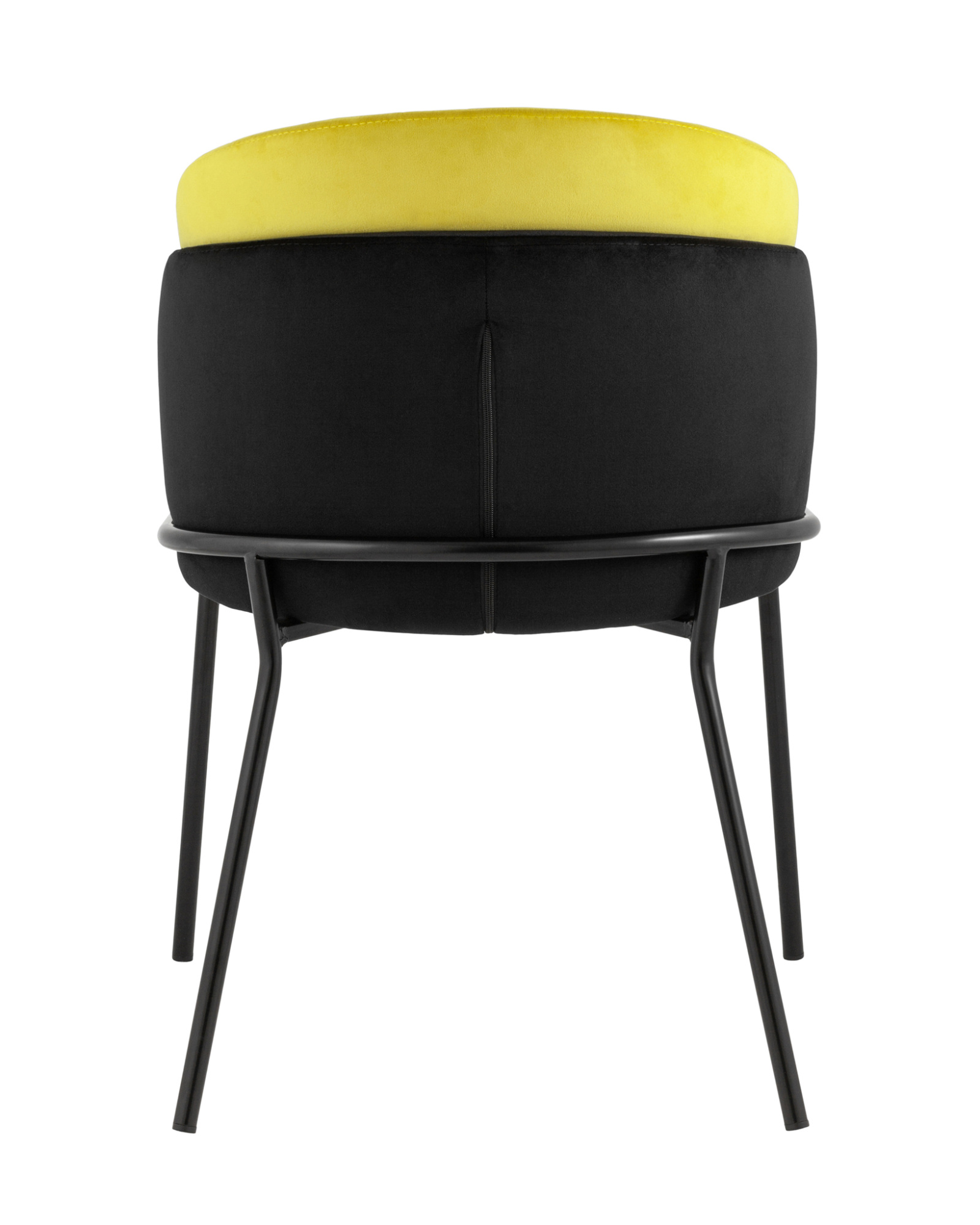 Стул Дабл велюр черный с желтой вставкой Stool Group