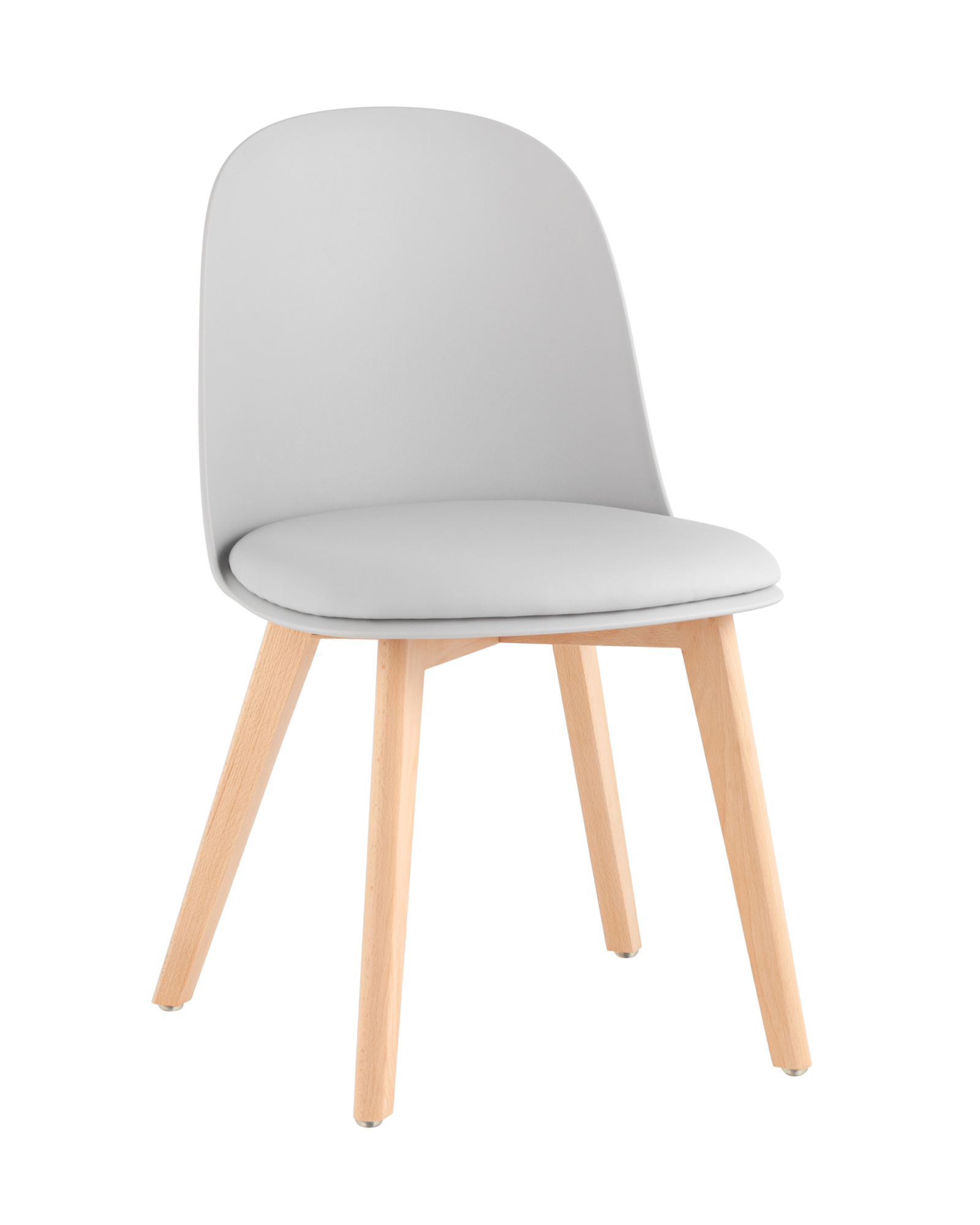 Стул Fog с подушкой светло-серый деревянные ножки Stool Group