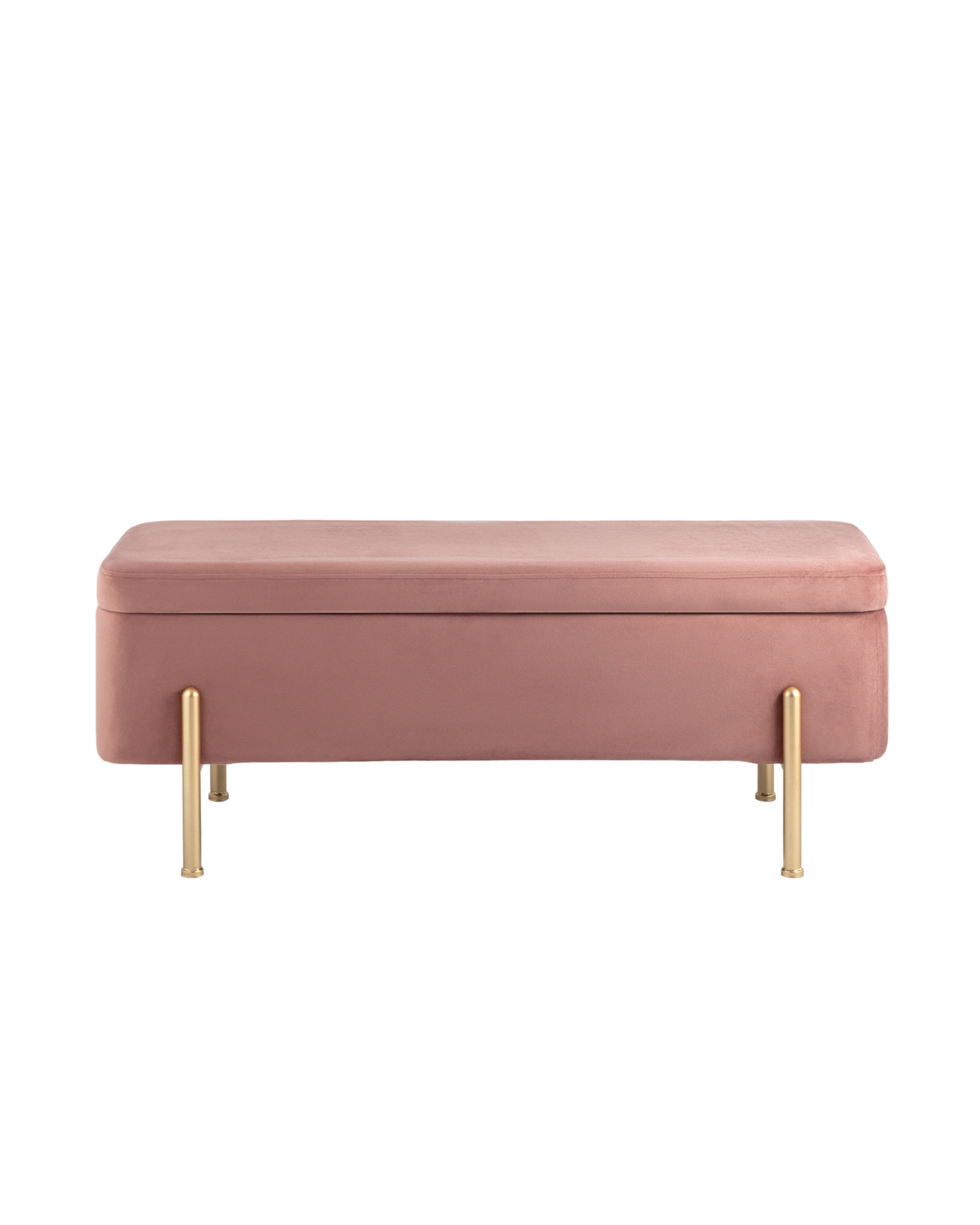 Банкетка Болейн с ящиком велюр розовый Stool Group