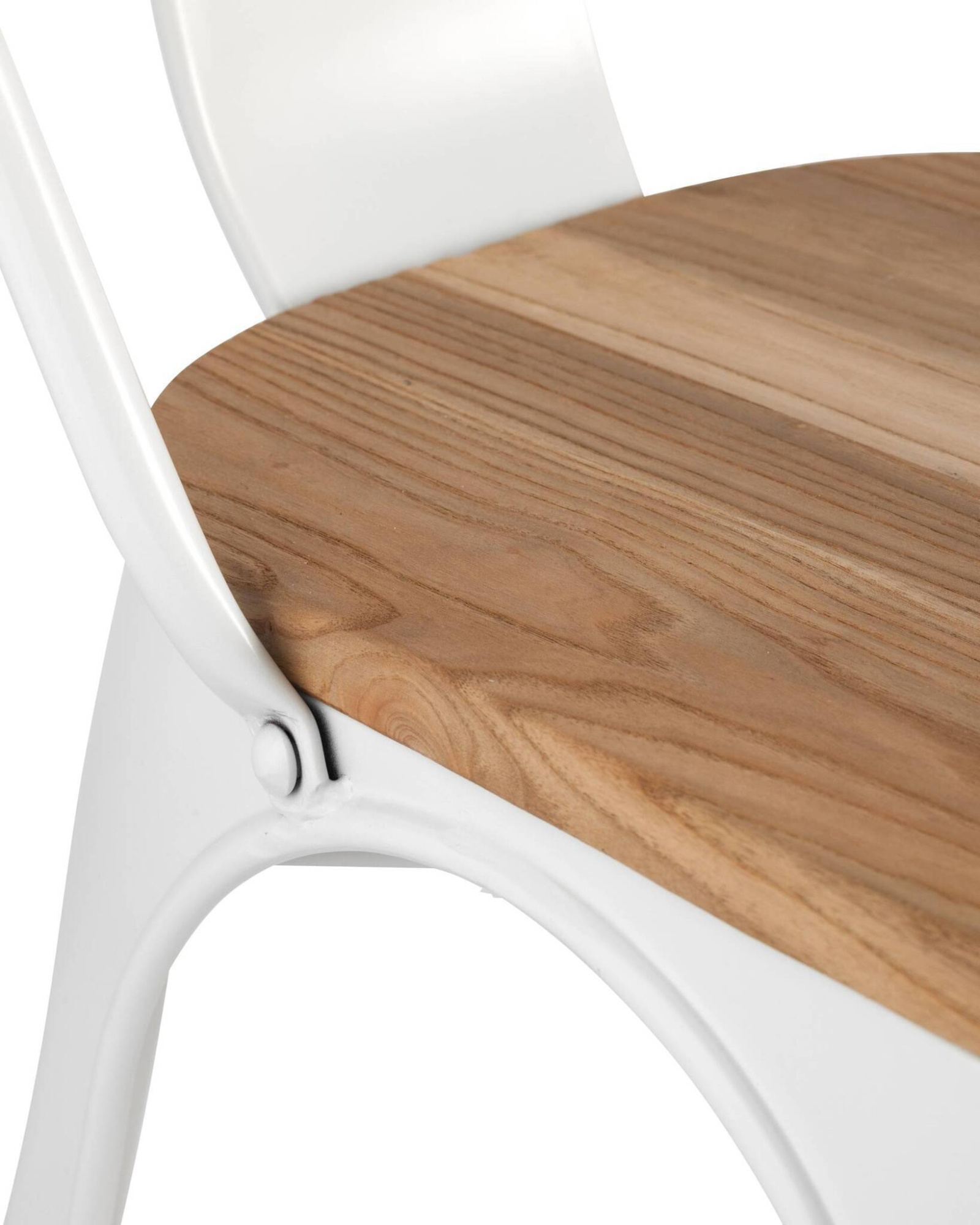 Стул TOLIX WOOD белый глянцевый Stool Group