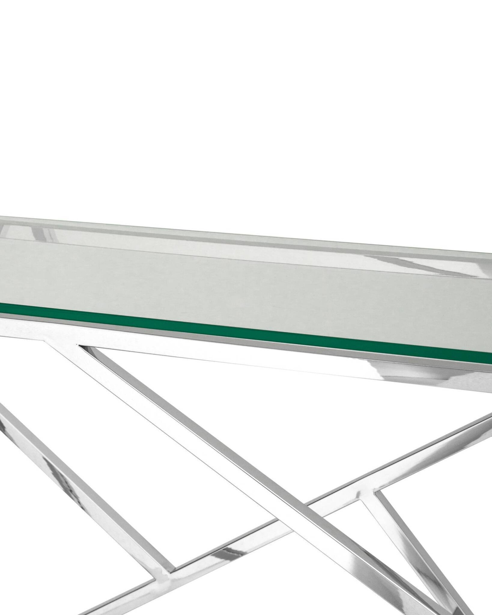 Консоль АРТ ДЕКО 115*30 серебро Stool Group