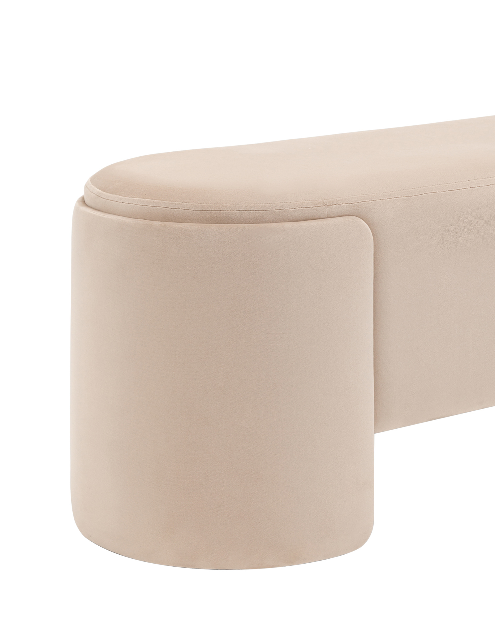 Банкетка Taks велюр молочный Stool Group