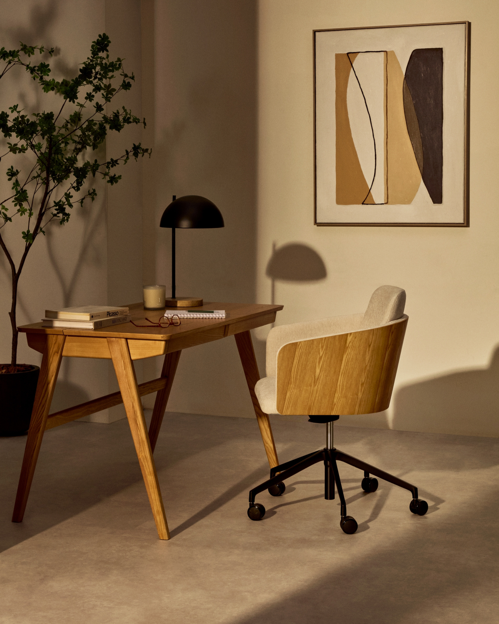 Рабочий стол Jakes 120x70 натуральный шпон La Forma (ex Julia Grup)