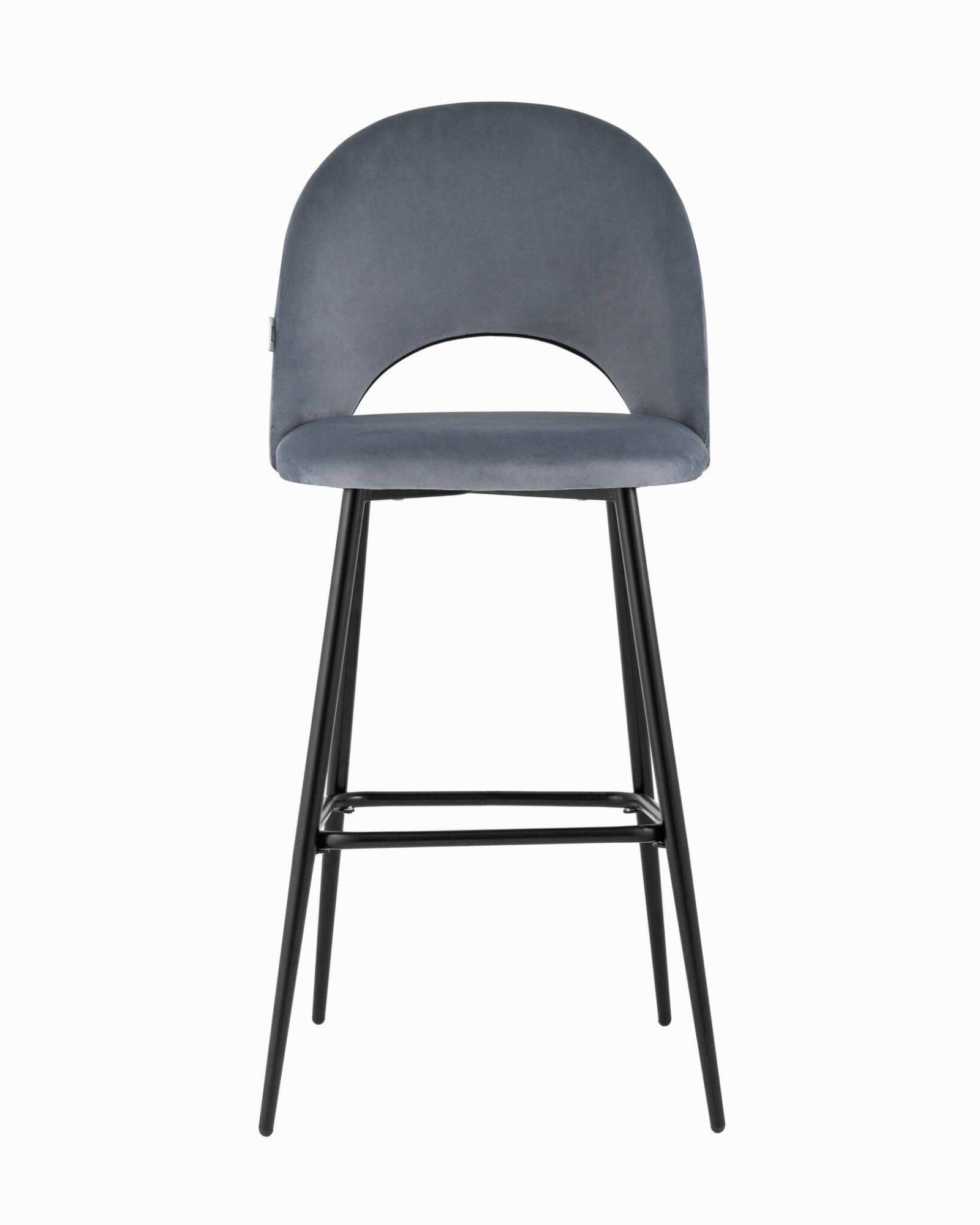 Стул барный Меган велюр серый Stool Group