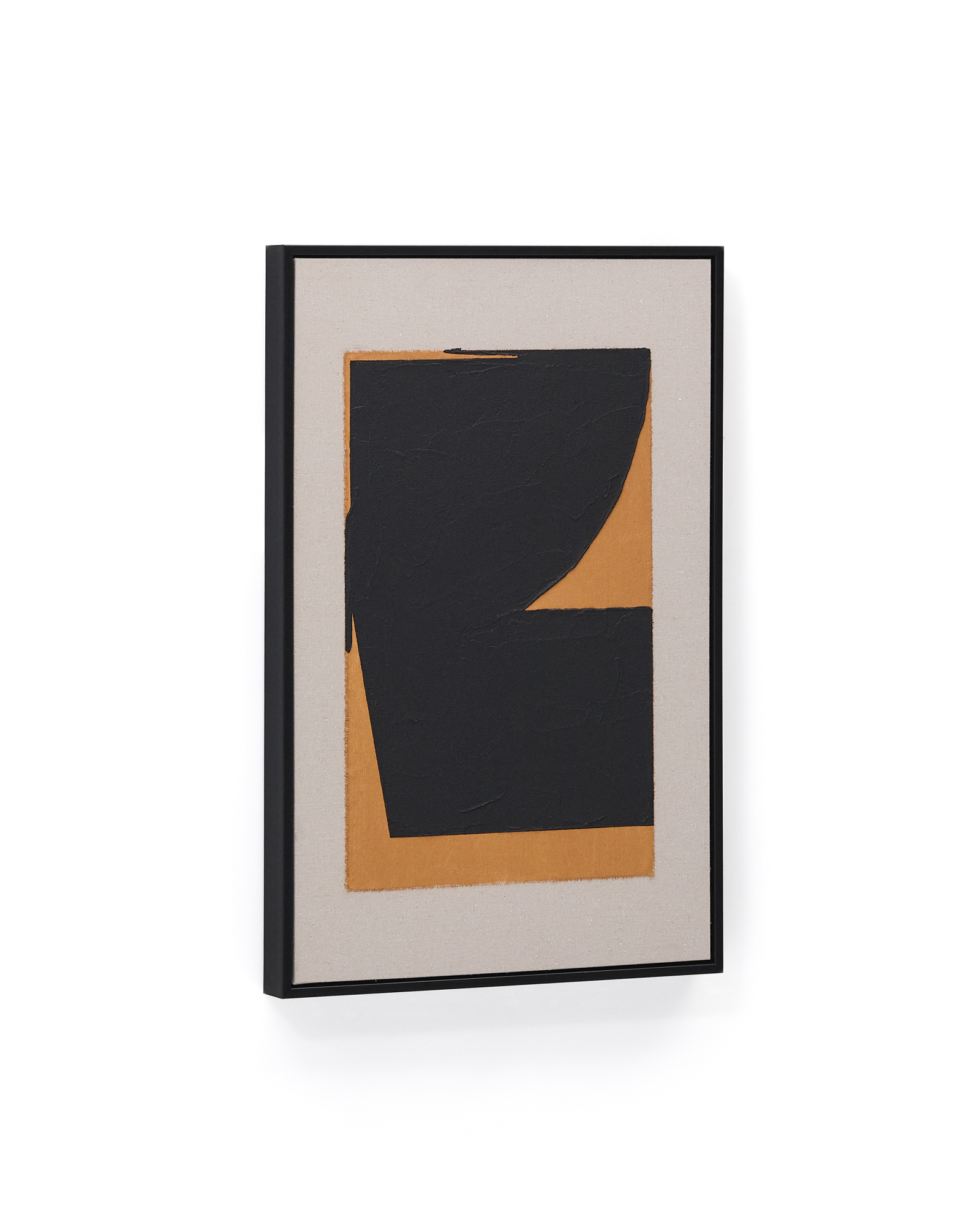 Zernu Абстрактная картина на оранжево-чёрном льняном холсте, 42 x 65 см La Forma (ex Julia Grup)