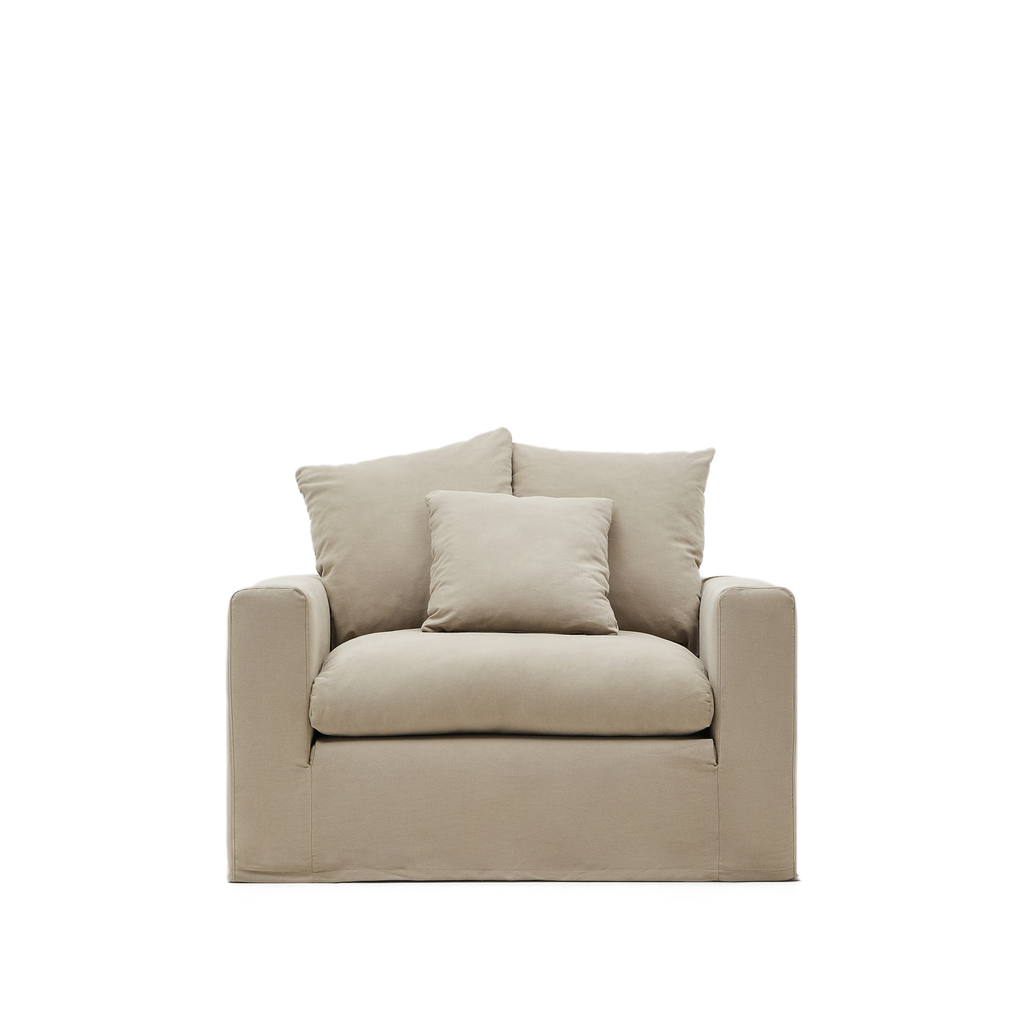 A cover designed to keep your Nora armchair in brnd-new condition. Made from linen and cotton fabri La Forma 193966