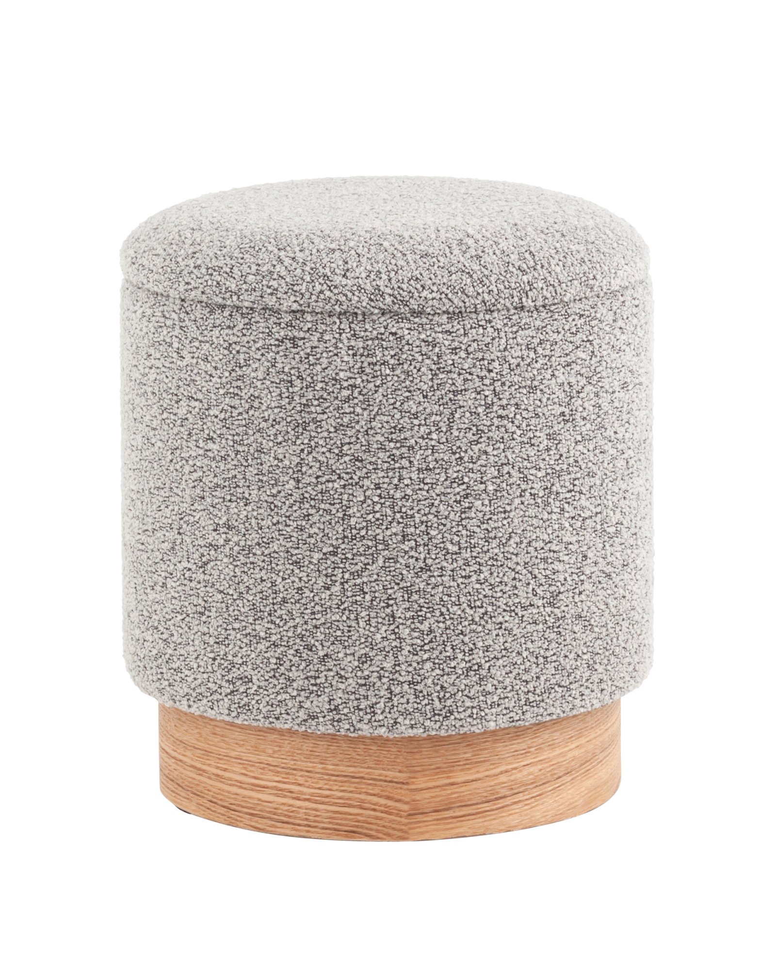 Пуф с ящиком Холли XS букле серый Stool Group