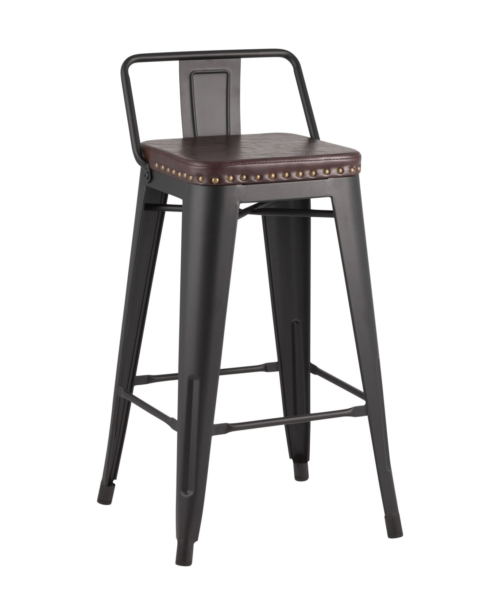 Стул полубарный TOLIX SOFT черный матовый Stool Group