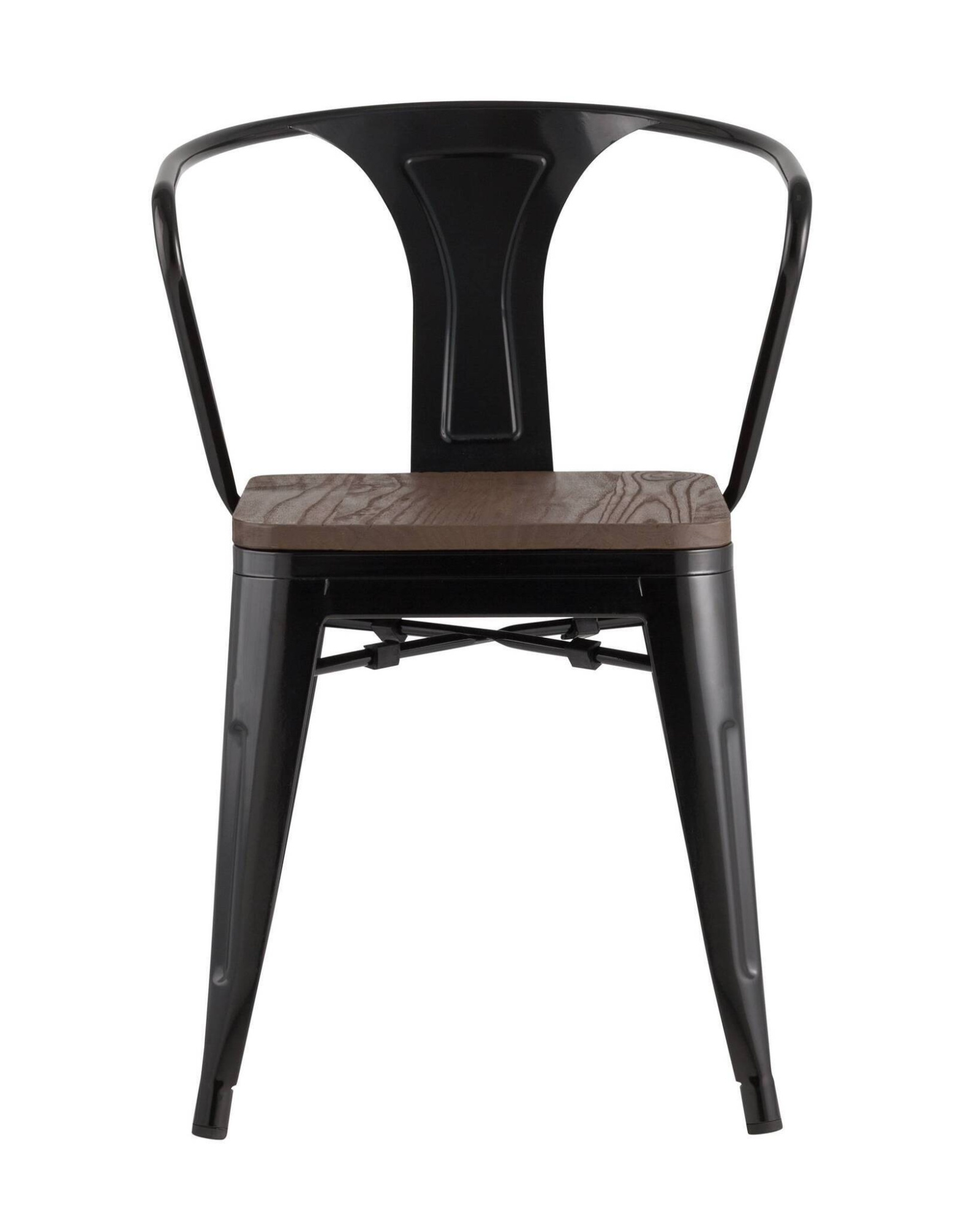Стул TOLIX ARM WOOD с подлокотниками черный Stool Group