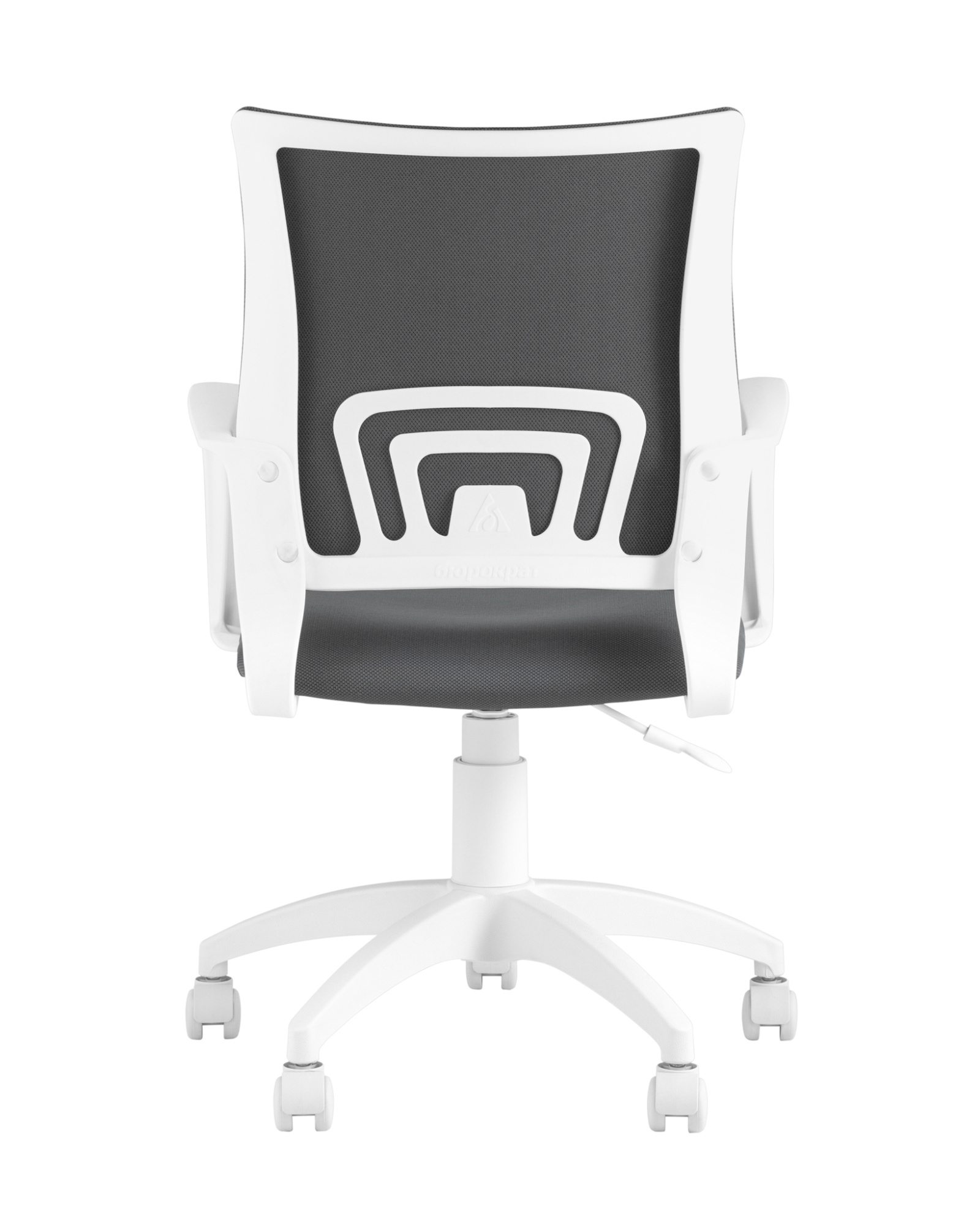 Кресло офисное Topchairs ST-BASIC-W серая ткань крестовина белый пластик Stool Group