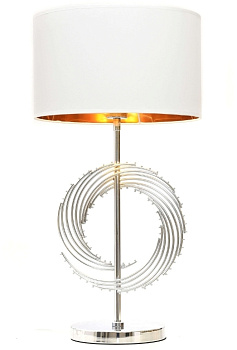 Интерьерная настольная лампа Lumina Deco LDT 5531 CHR+WT