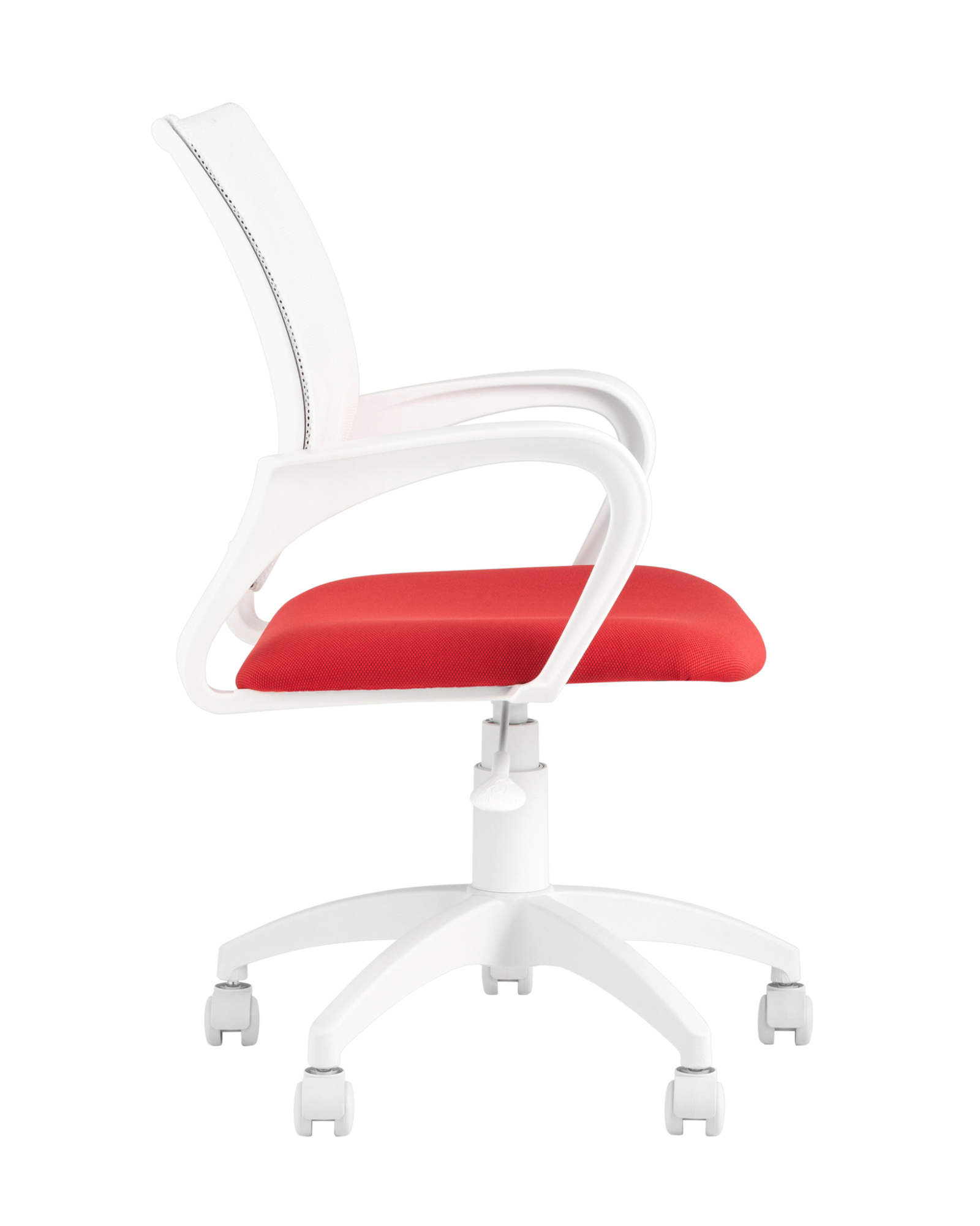 Кресло офисное TopChairs ST-BASIC-W красная ткань крестовина белый пластик Stool Group