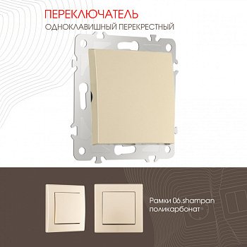 Выключатель Arte Milano 206.34-1.shampan