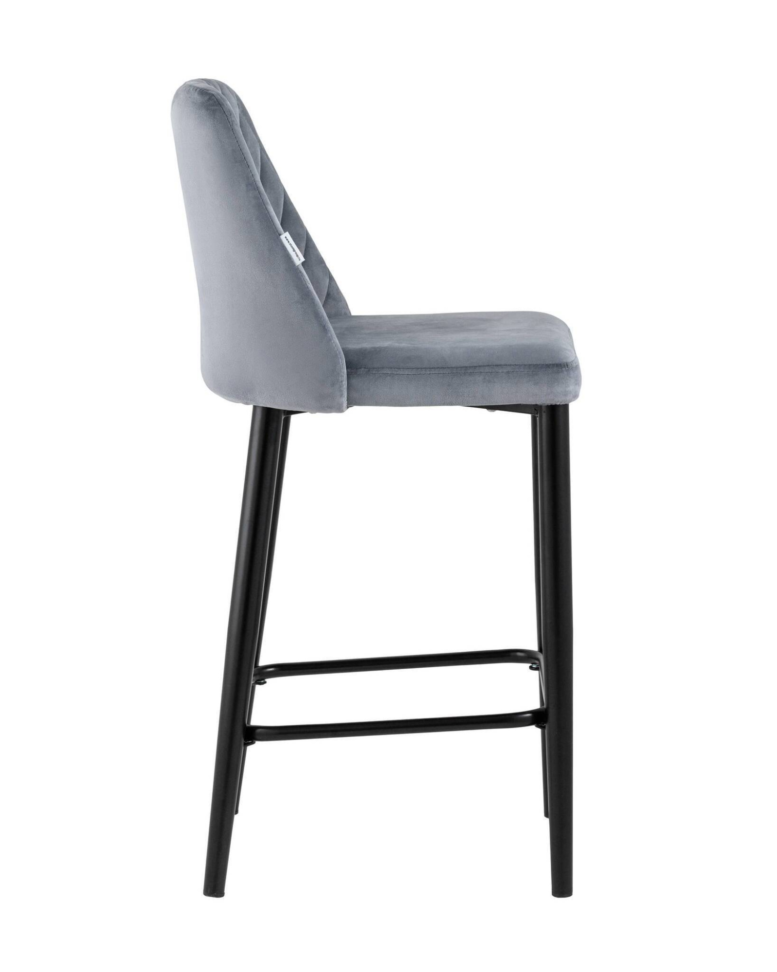 Стул полубарный Диего велюр серый Stool Group