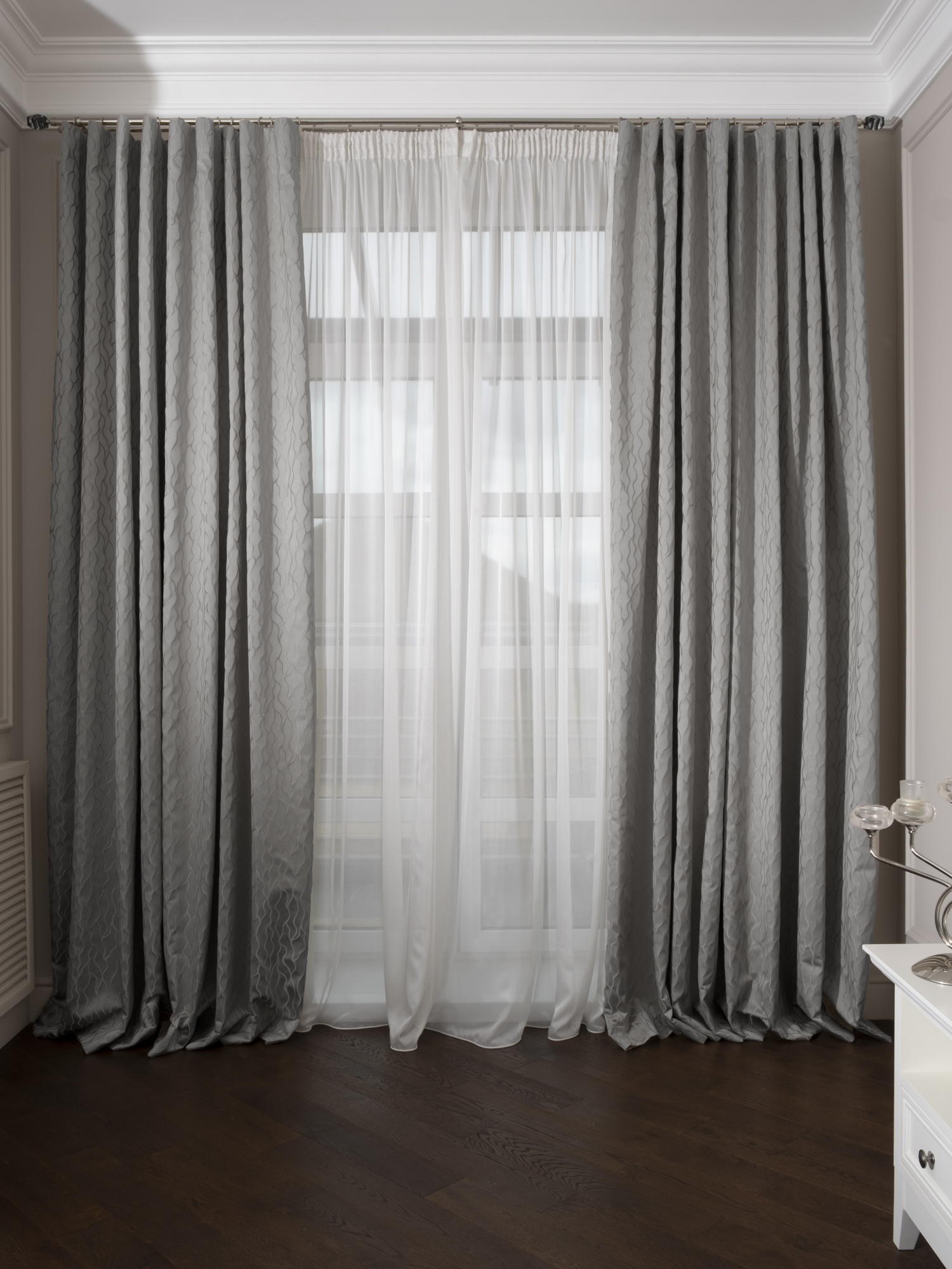 Портьера Mesh голубой 275*260 Garda Decor 121GD-00025