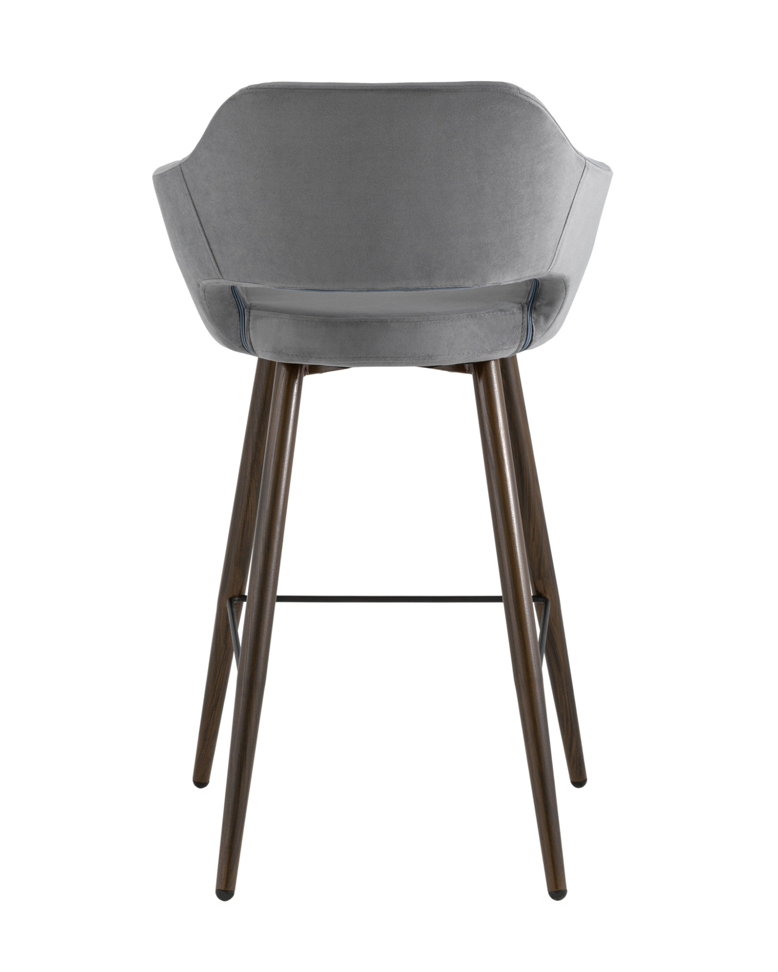 Стул барный Саймон велюр тёмно-серый Stool Group