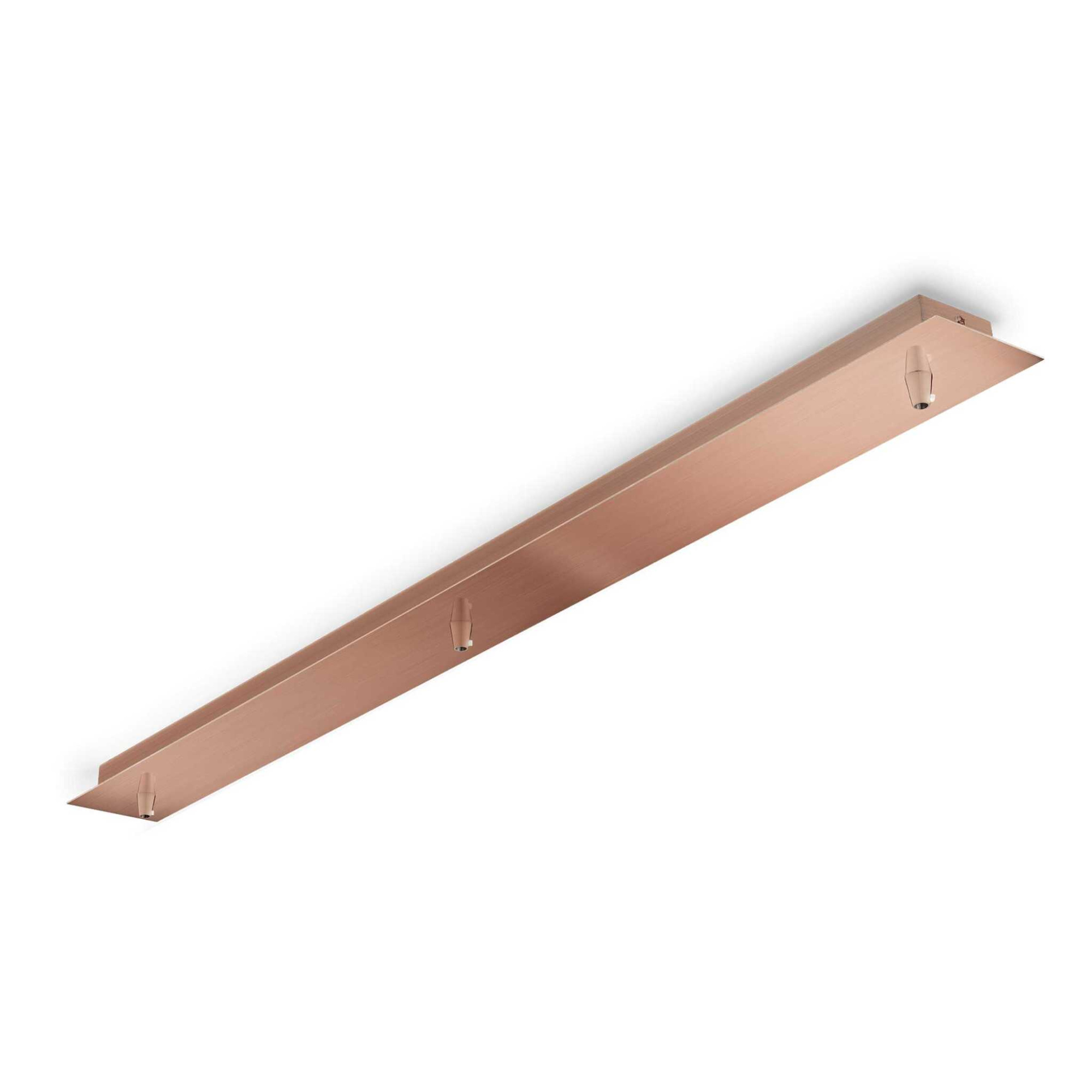 потолочное крепление Ideal Lux ROSONE LINEARE 3 LUCI RAME BRUNITO 249292