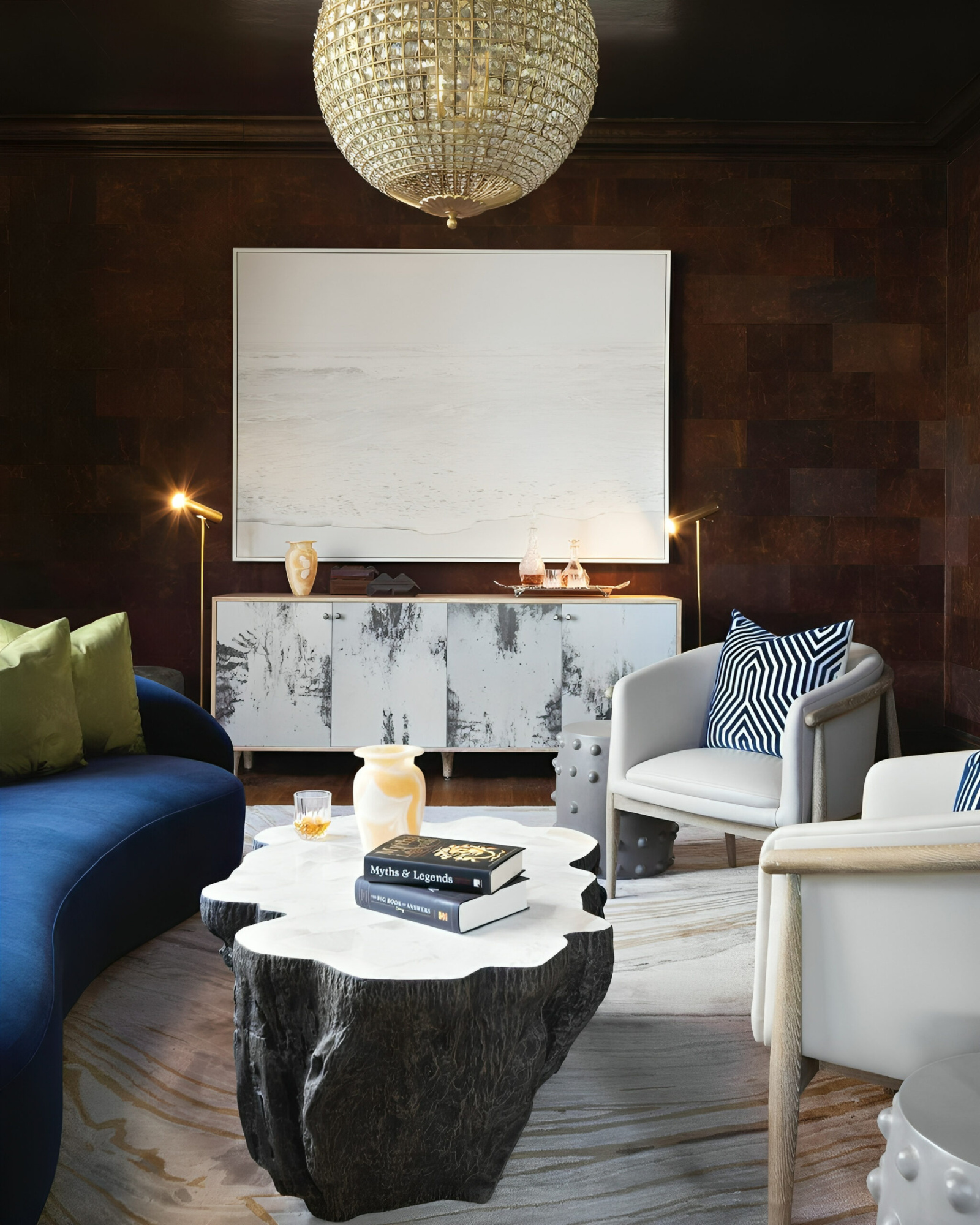 Золотая напольная лампа Ллойд Louvre Home P2590FA